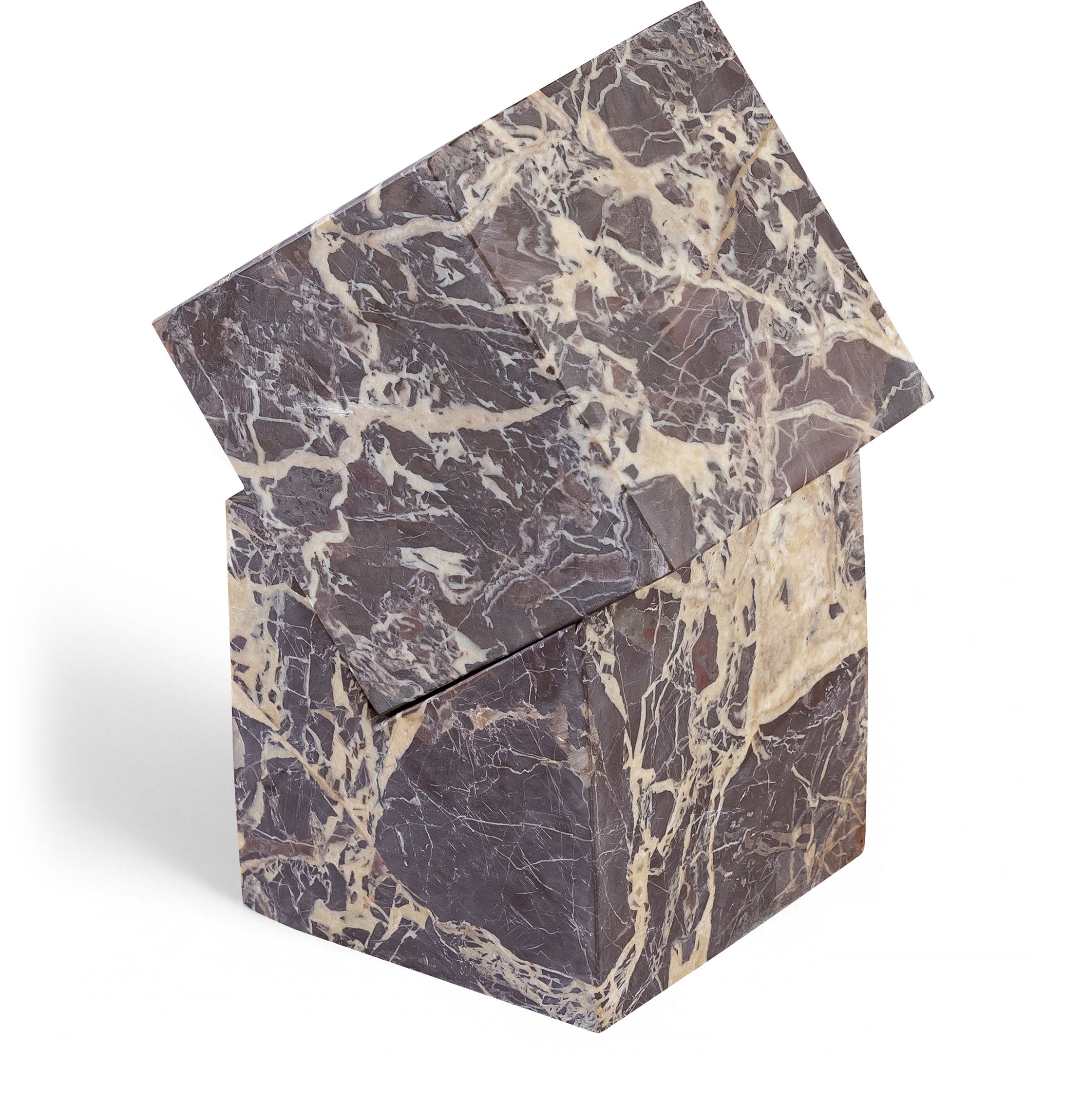 Quad - Marble Decorative Cube - Cherry