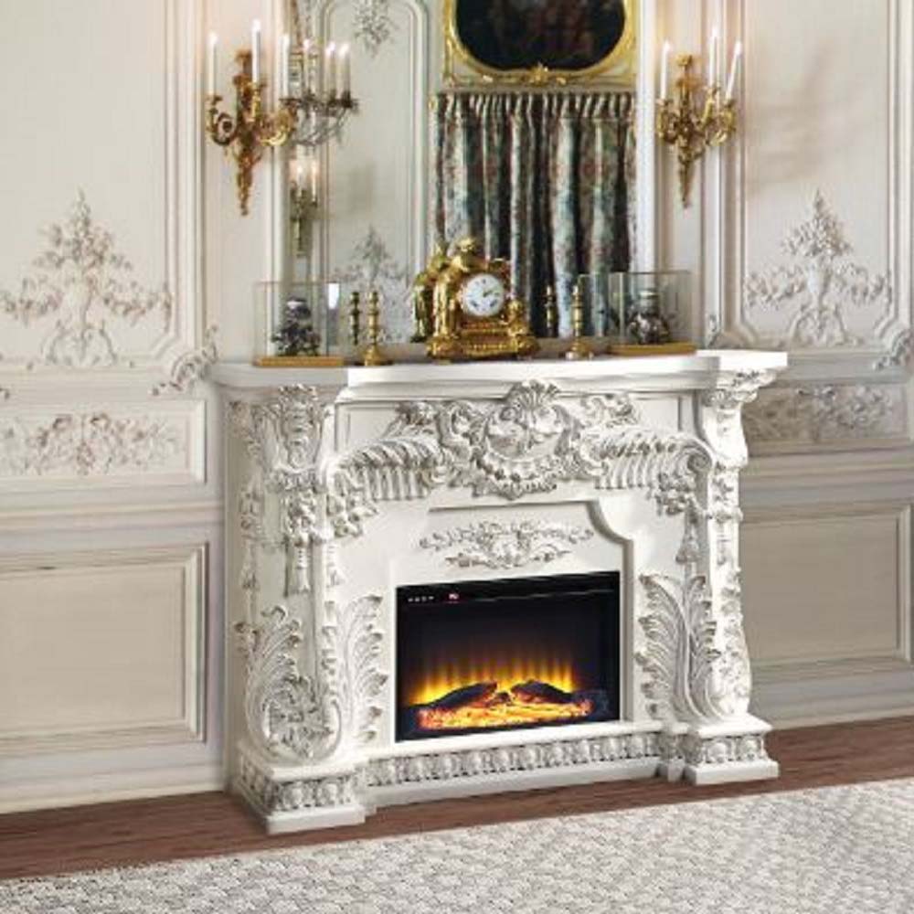 Adara - Fireplace - Antique White, white