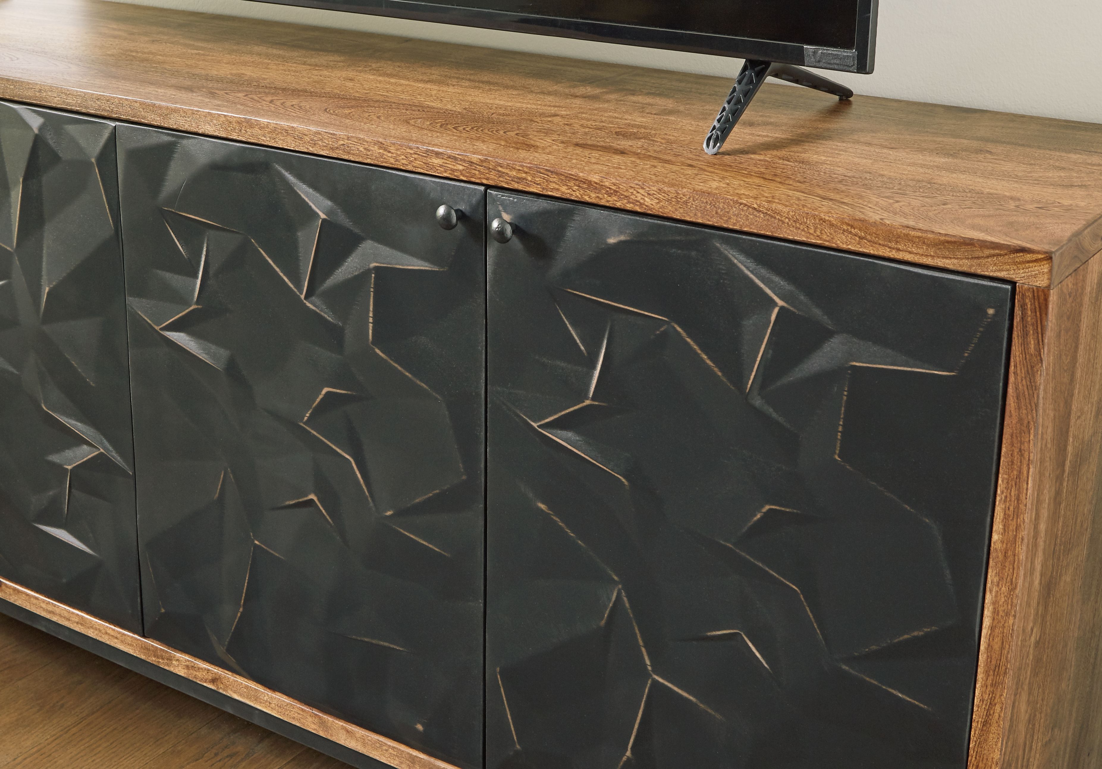 Ashley Furniture Dorannby - Accent Cabinet - Black / Brown - Image 8