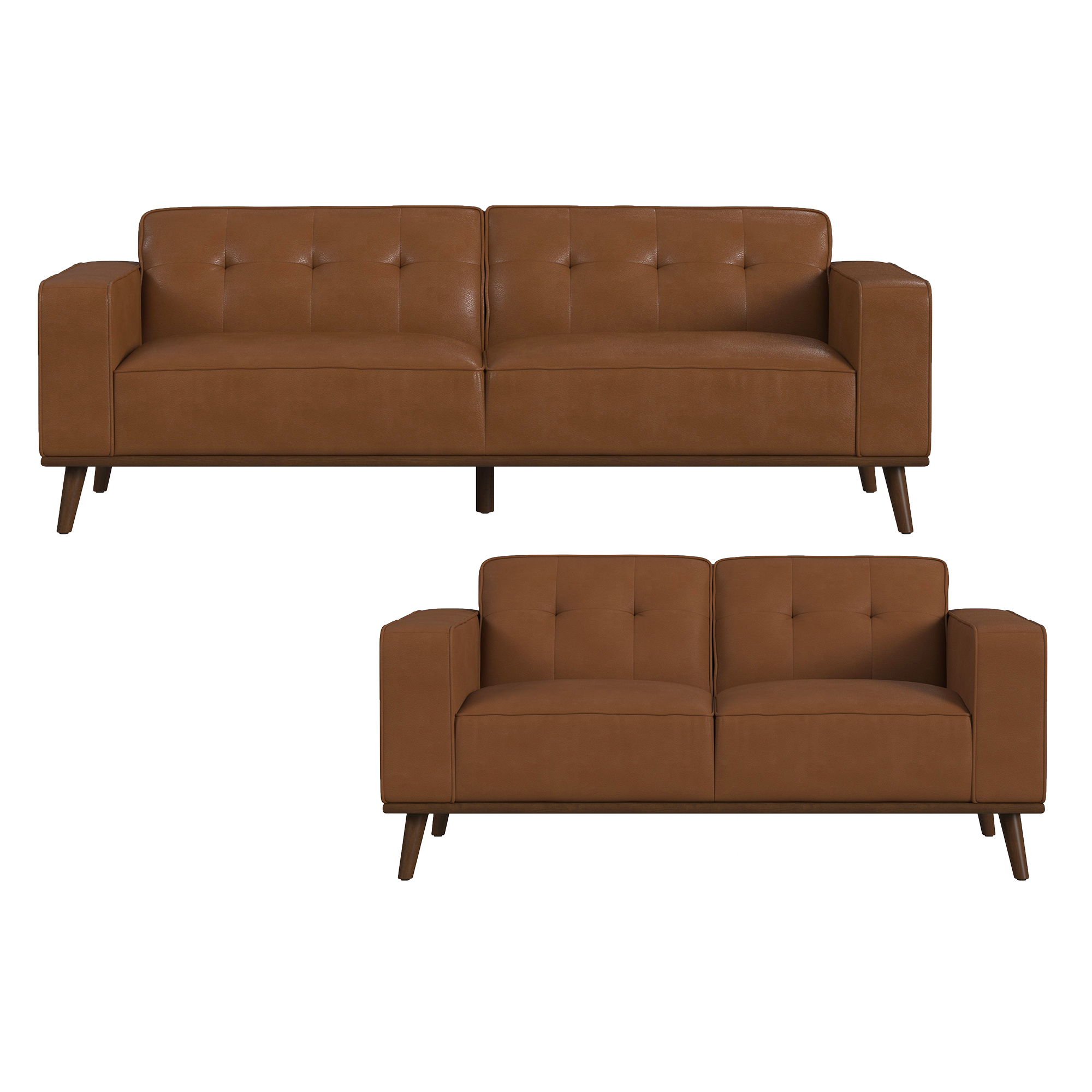 Destiny - Sofa & Loveseat - Pebble Tan