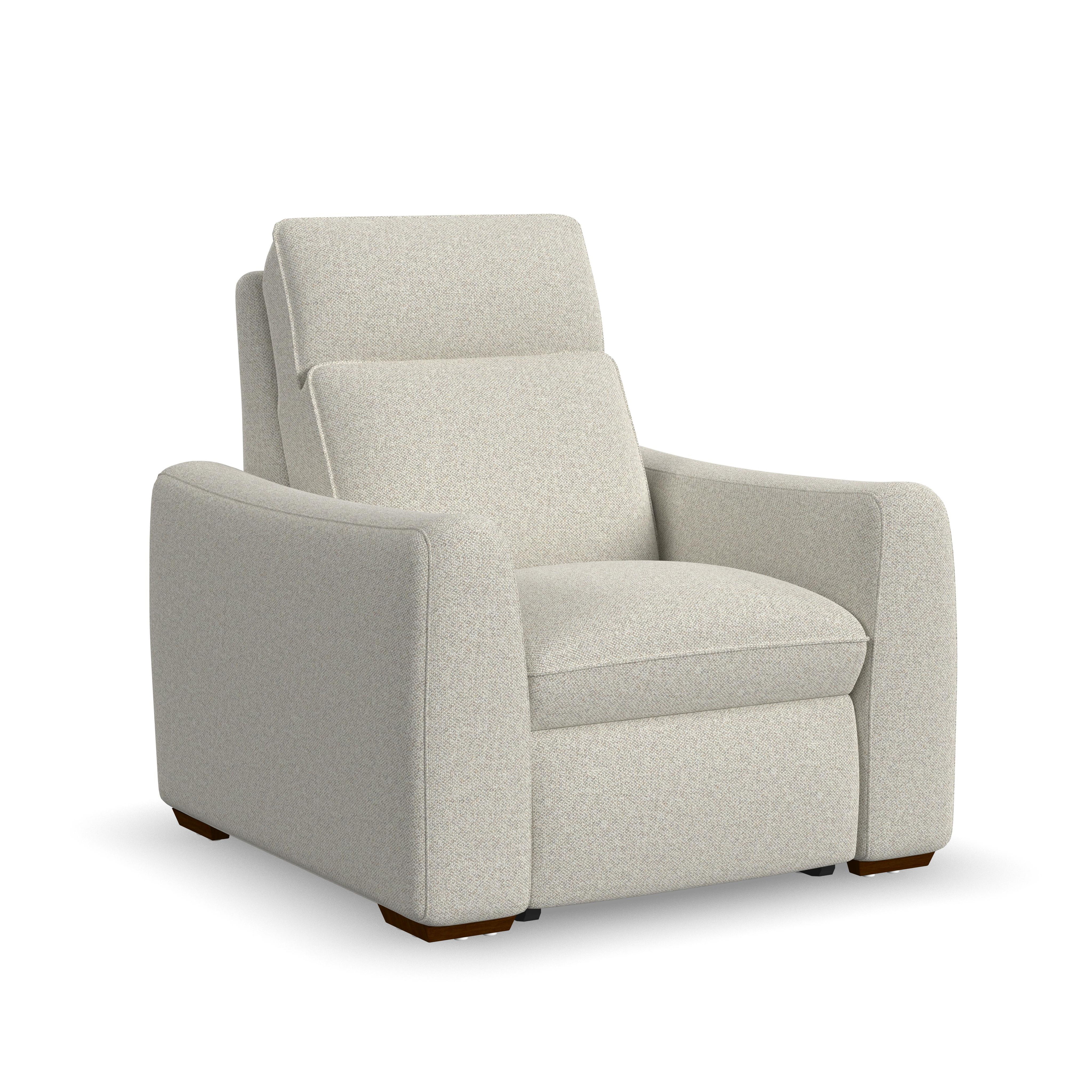 Ava - Power Recliner With Power Headrest & Lumbar - Light Gray, light gray