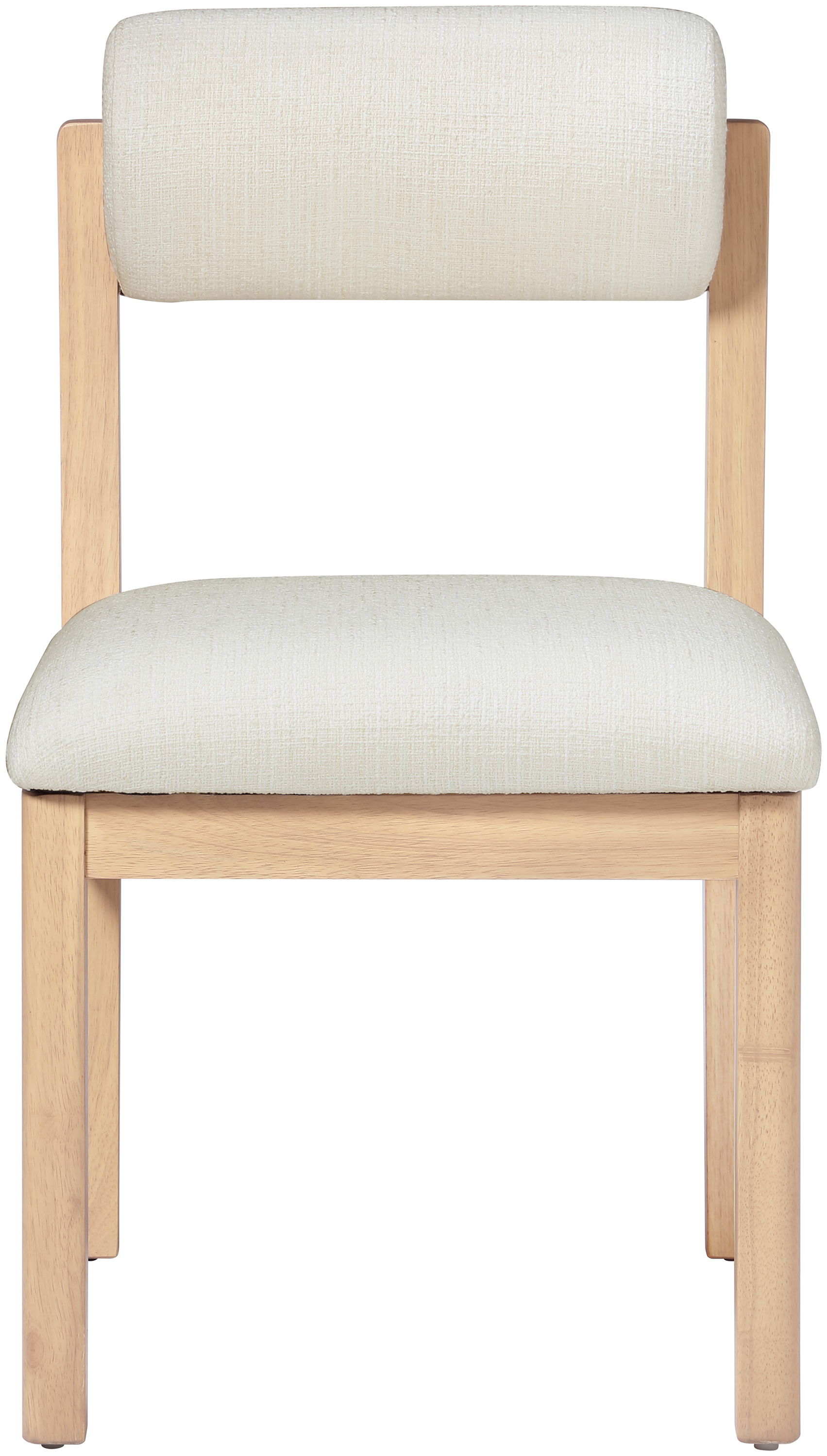 Roundhill - Linen Textured Fabric Dining Chair (Set of 2) - Cream