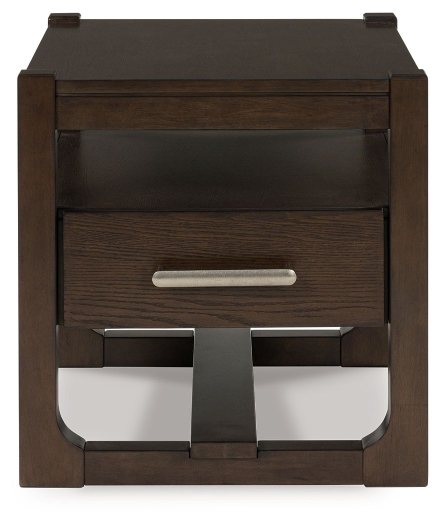 Ashley Furniture Breckington - Square End Table - Dark Brown - Image 3