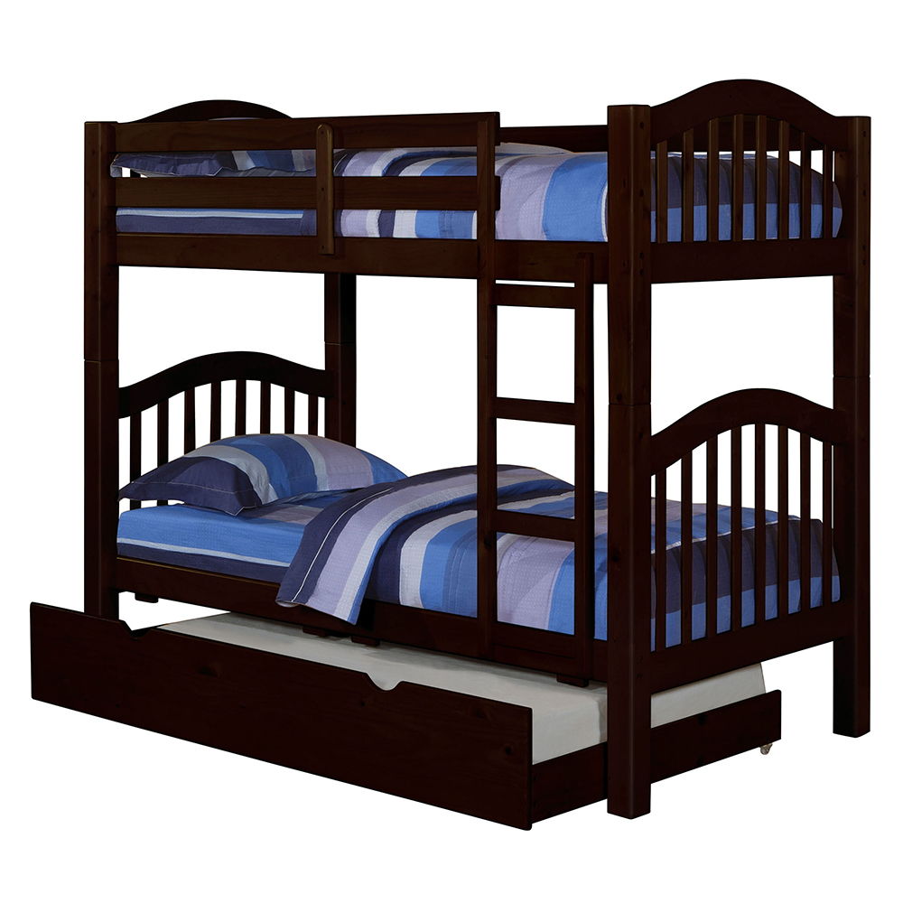 Heartland - Twin Over Twin Bunk Bed - Espresso, dark brown, view 3