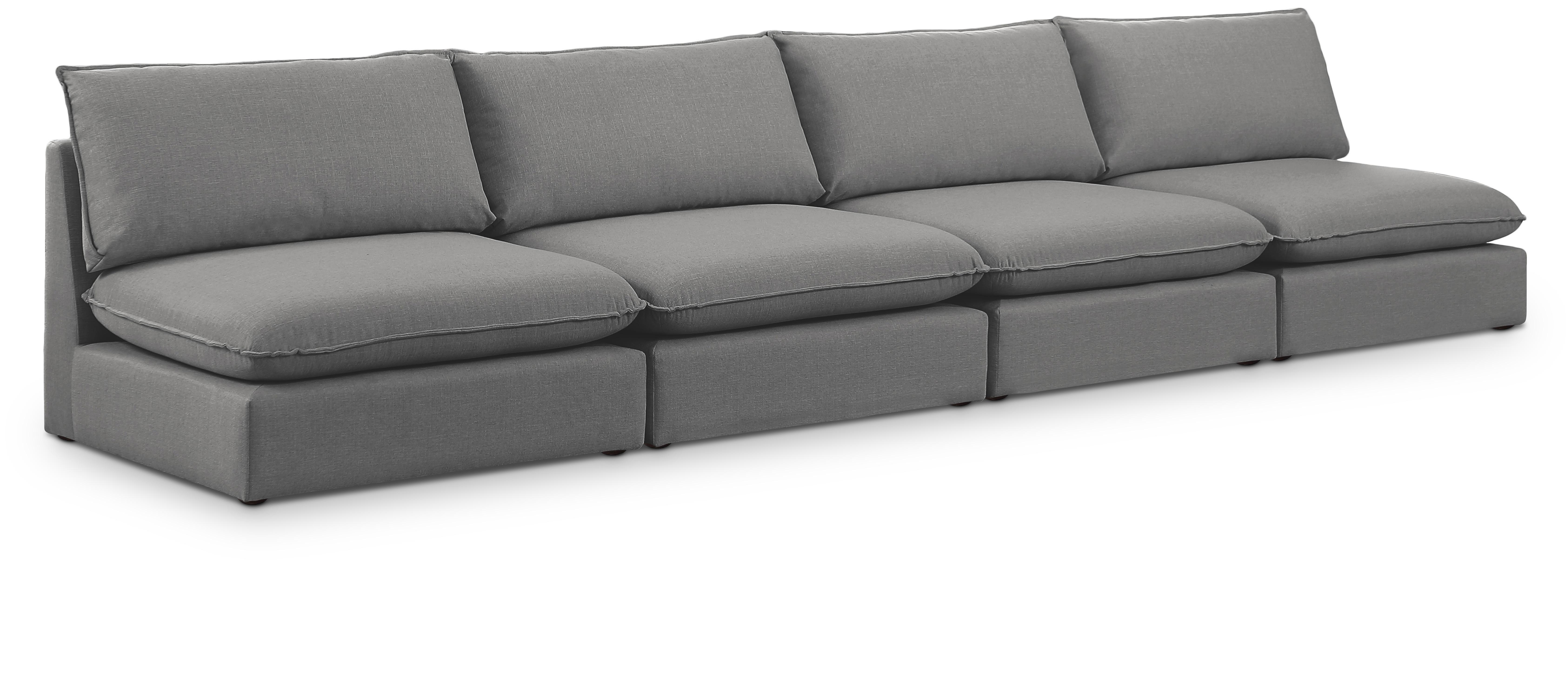 Mackenzie - 4 Seat Modular Armless Sofa - Gray