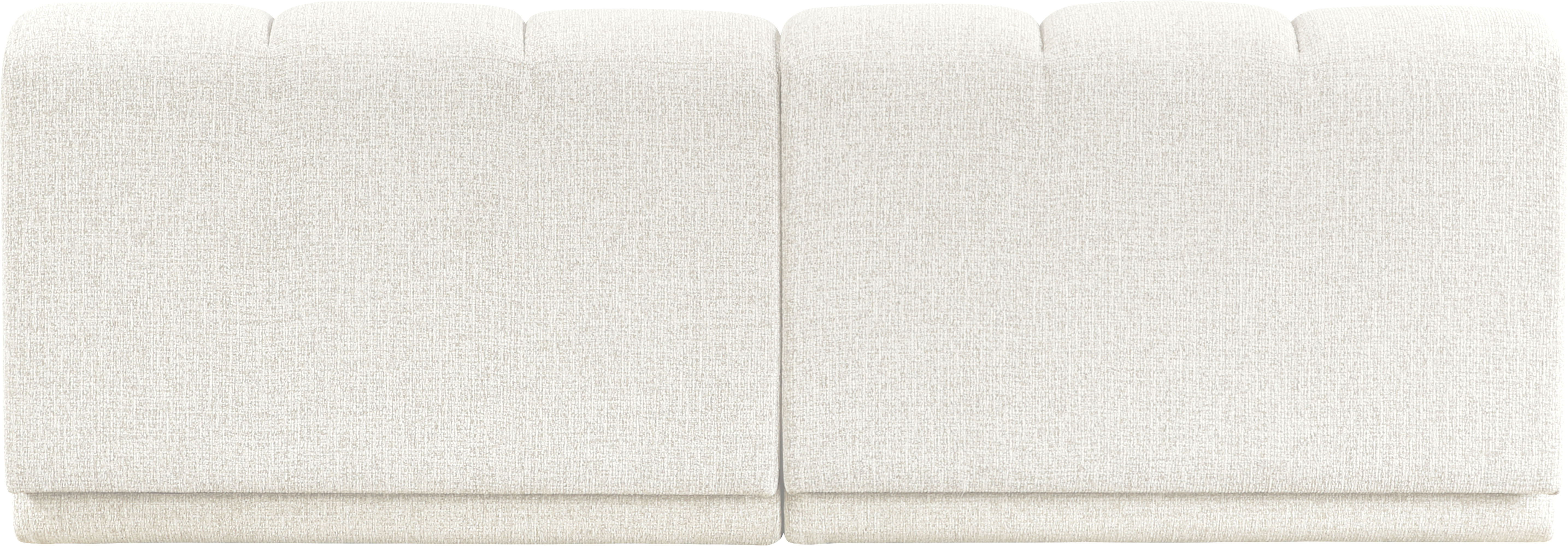 Modari - Fabric Upholstered 2 Piece Modular Sofa - Cream
