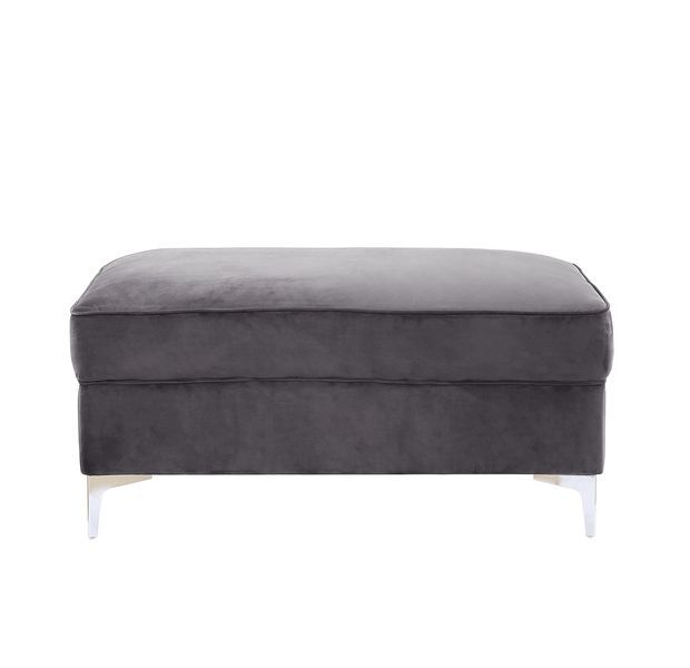 Bovasis - Ottoman - Gray Velvet, gray, view 2