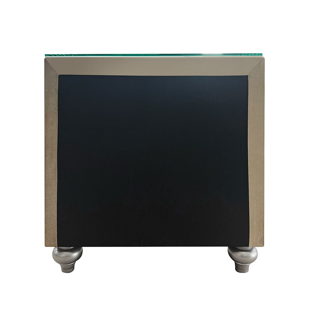 Lucienne - Nightstand - Beige Velvet, beige, view 3