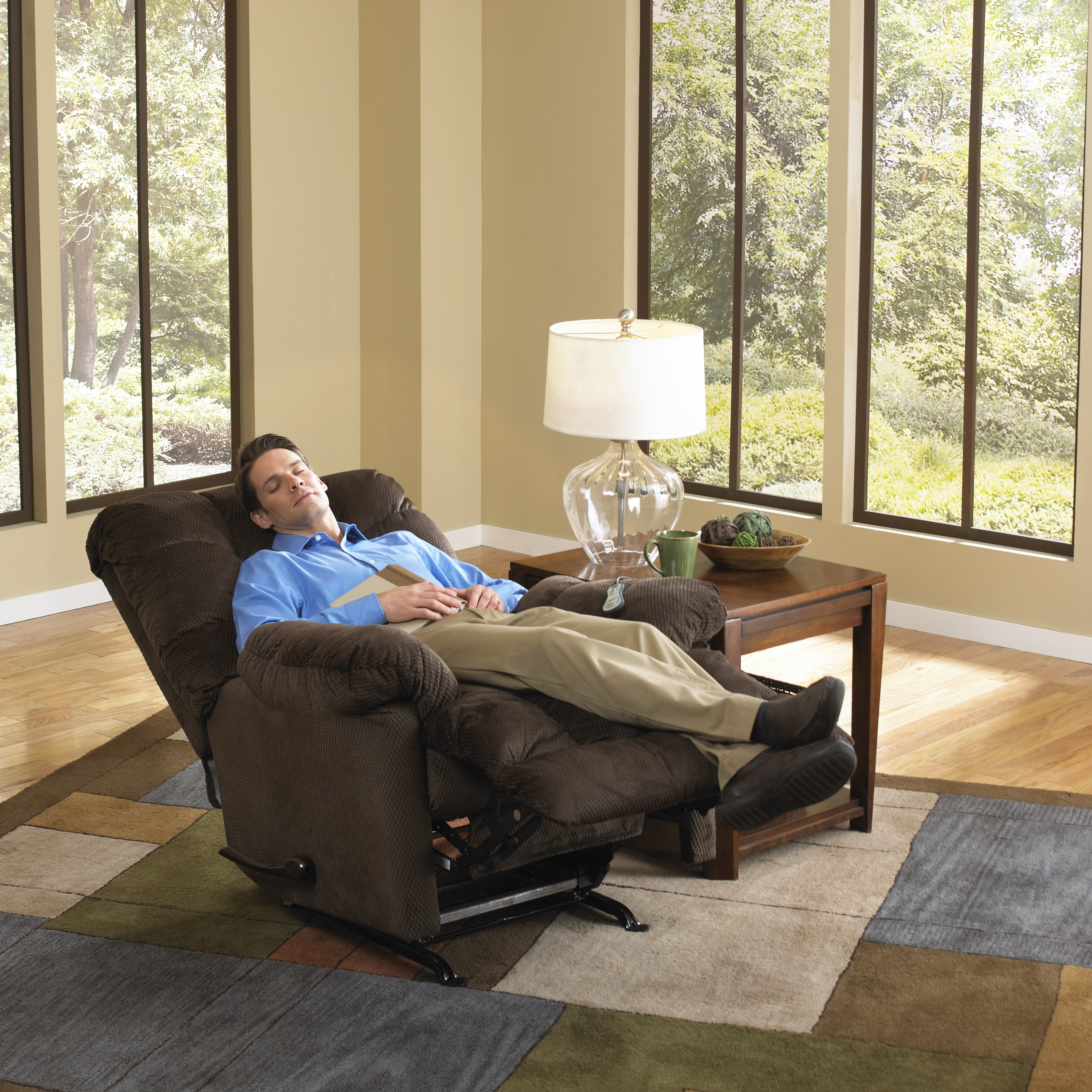 Nettles - Chaise Rocker Reclining With Deluxe Heat/Massage - Umber