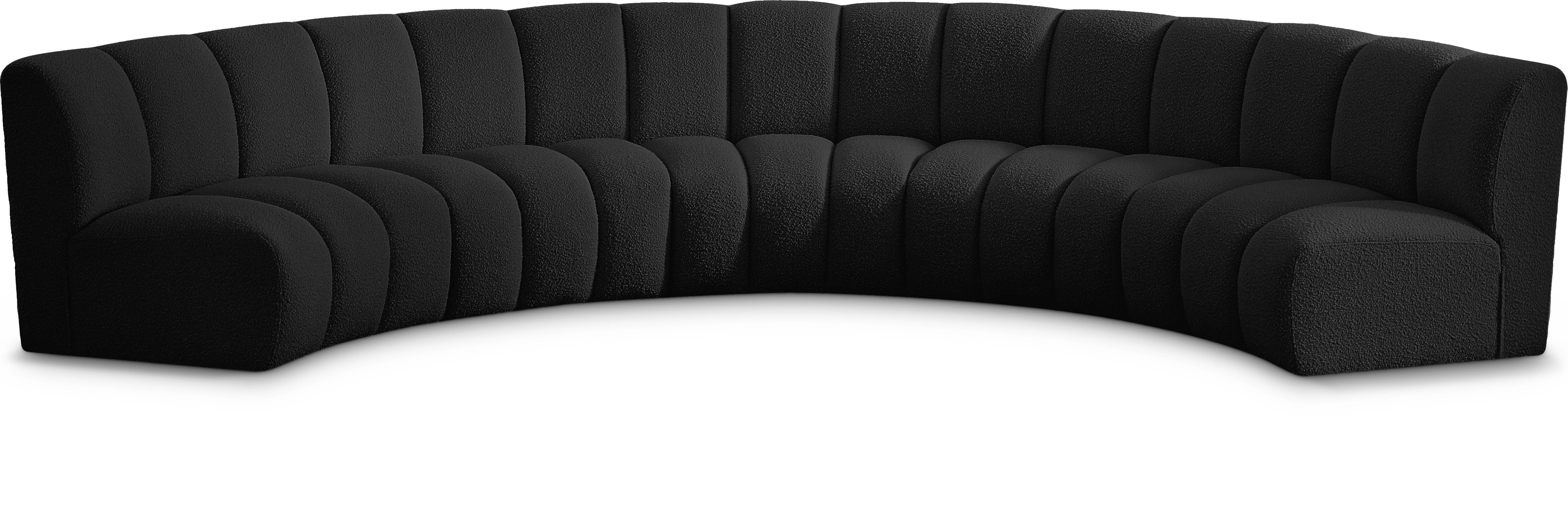 Infinity - 5 Piece Modular Sectional - Black