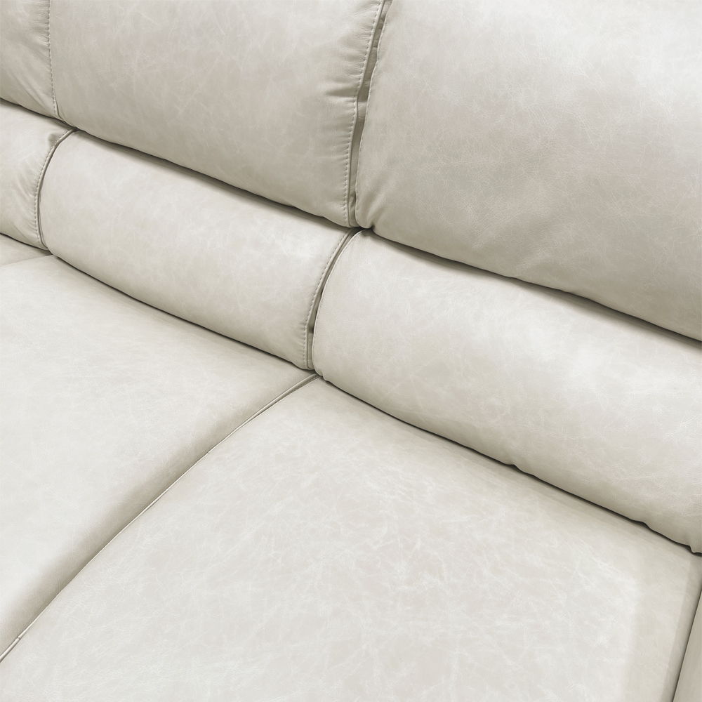 Edrice - Chair - Ivory Top Grain Leather, white, view 5
