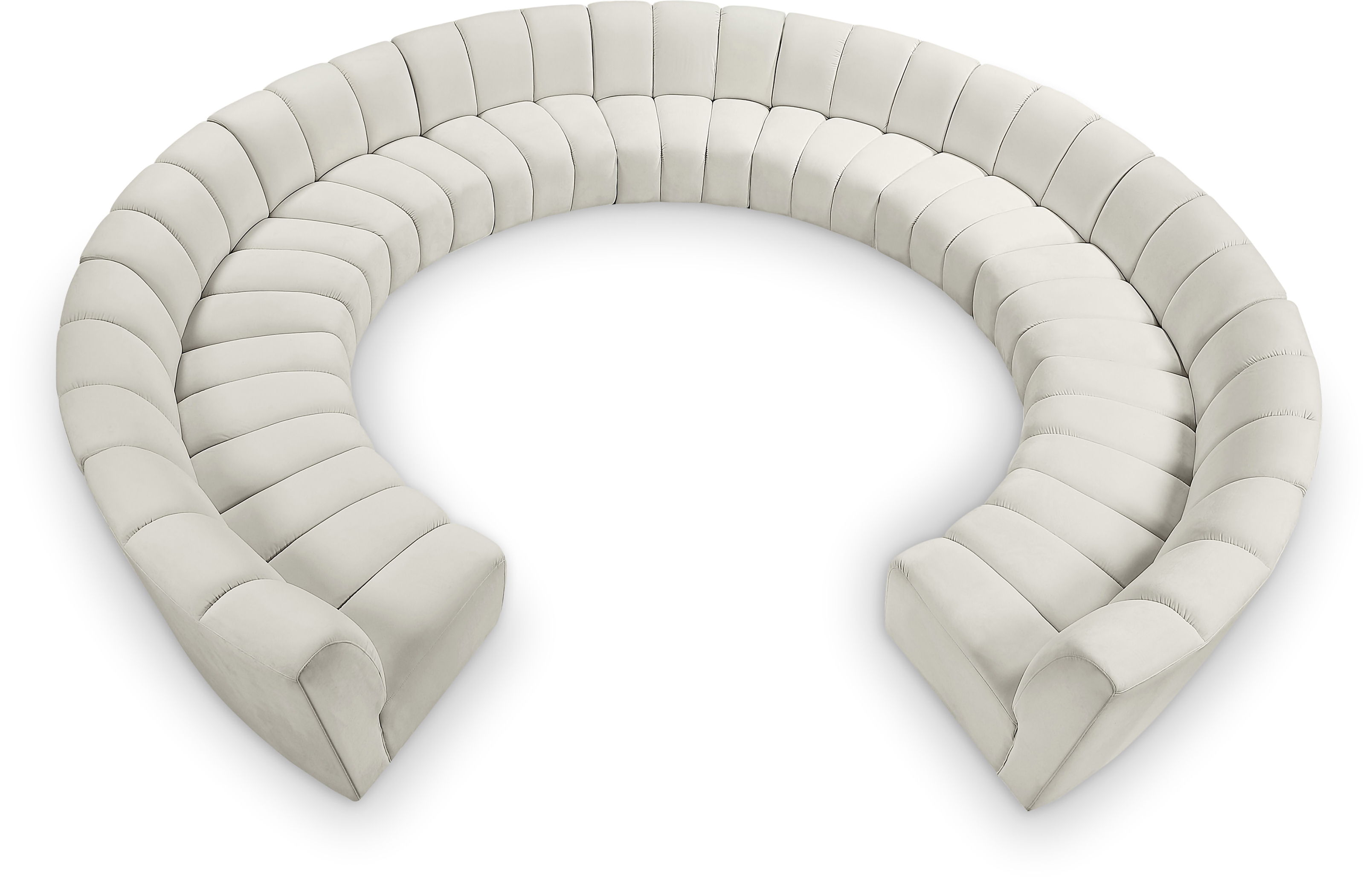 Infinity - 11 Piece Modular Sectional - Fabric - Cream