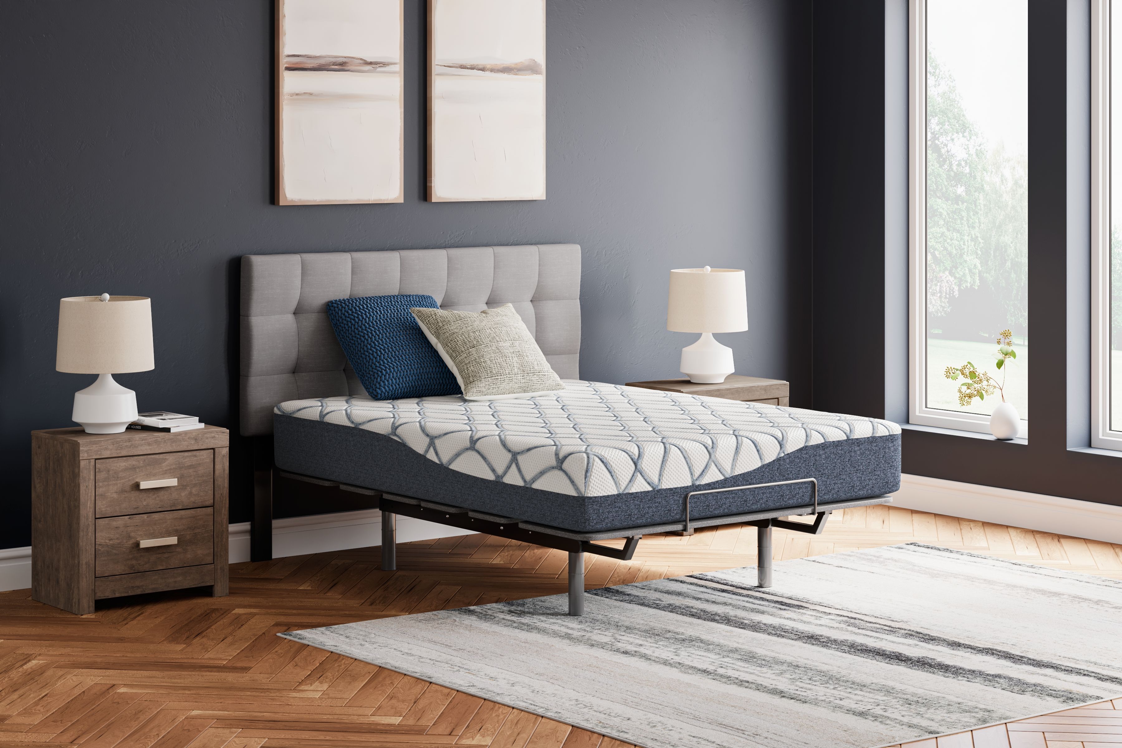 Ashley Furniture 10 Inch Chime Elite 2.0 - Twin Mattress - White / Blue - Image 8