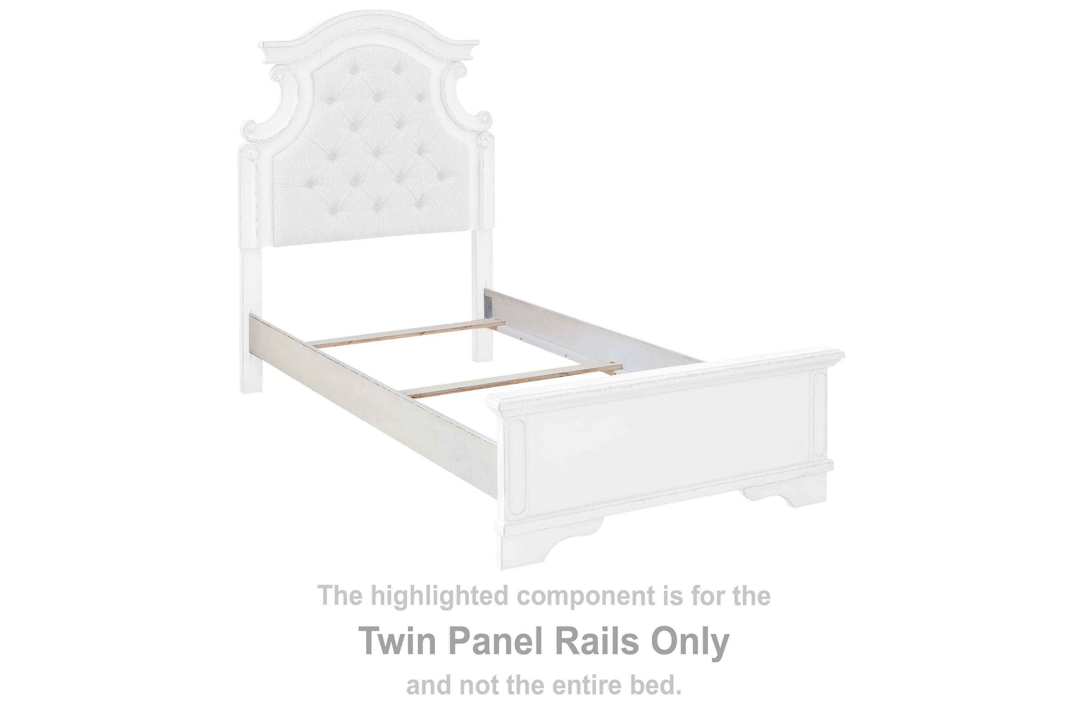 Realyn – Twin Panel Rails – Chipped White