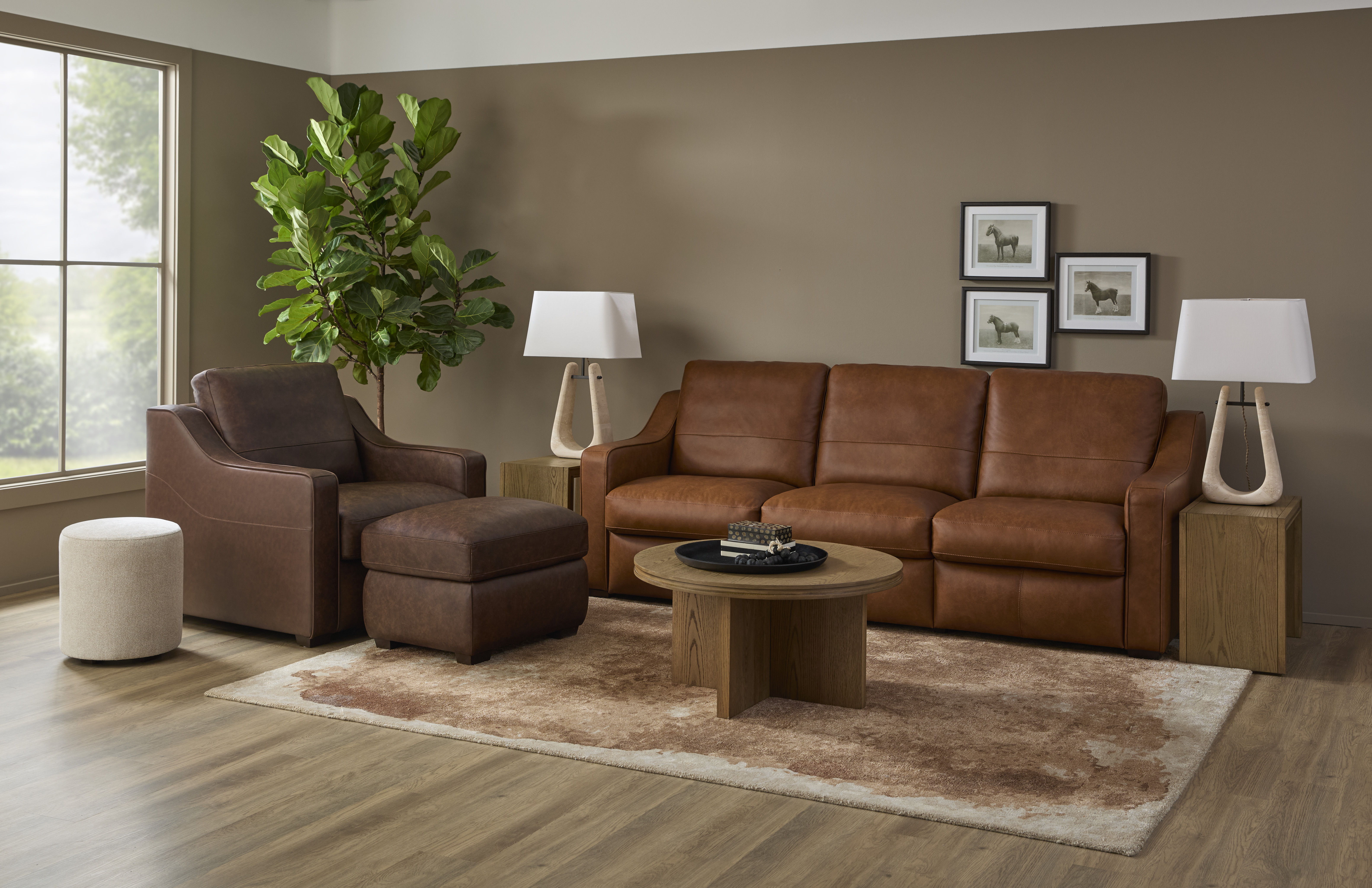 Hudson - Ottoman For Living Room - Dark Brown, dark brown, view 5