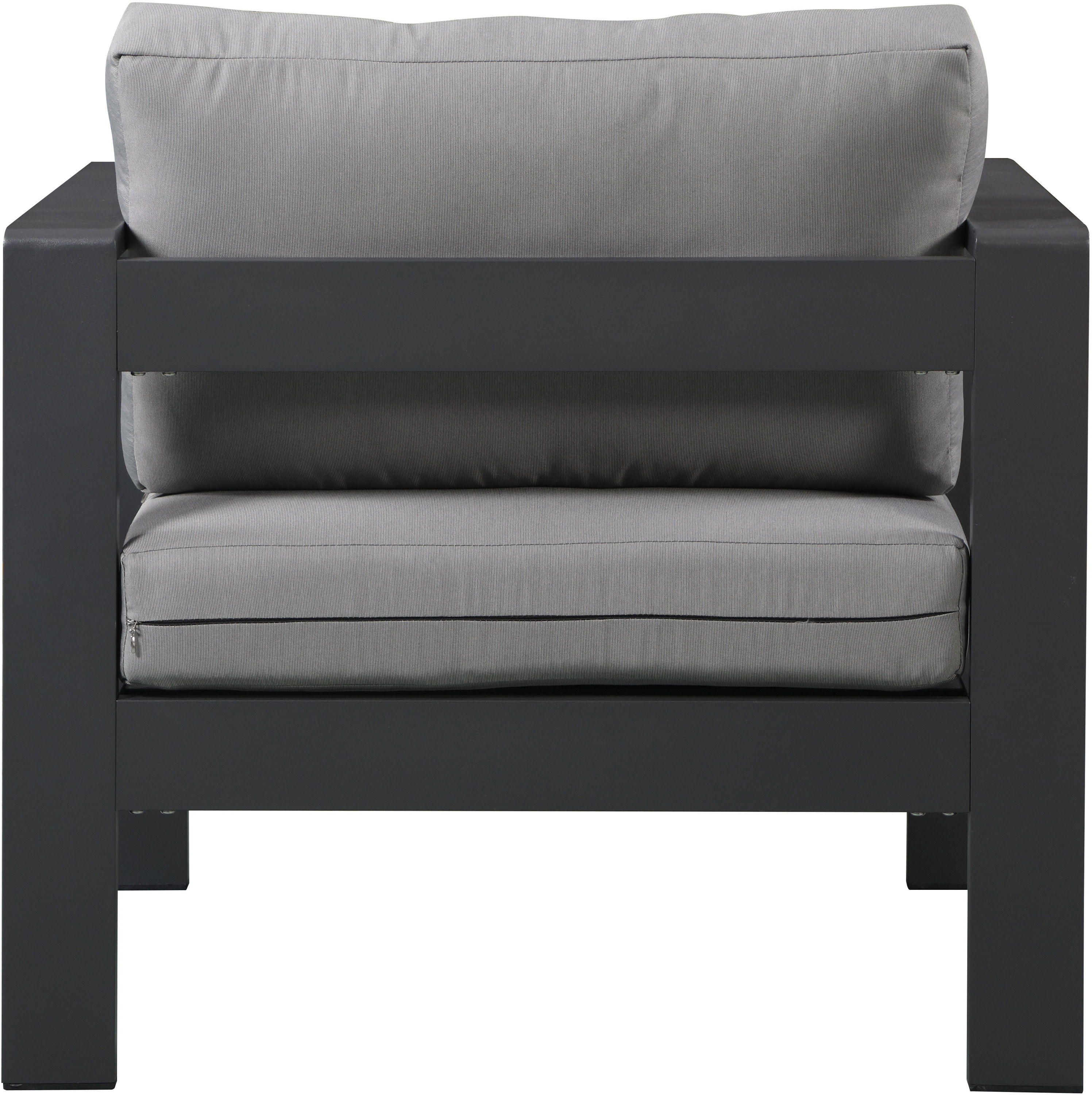 Nizuc - Outdoor Patio Arm Chair With Gray Frame - Gray