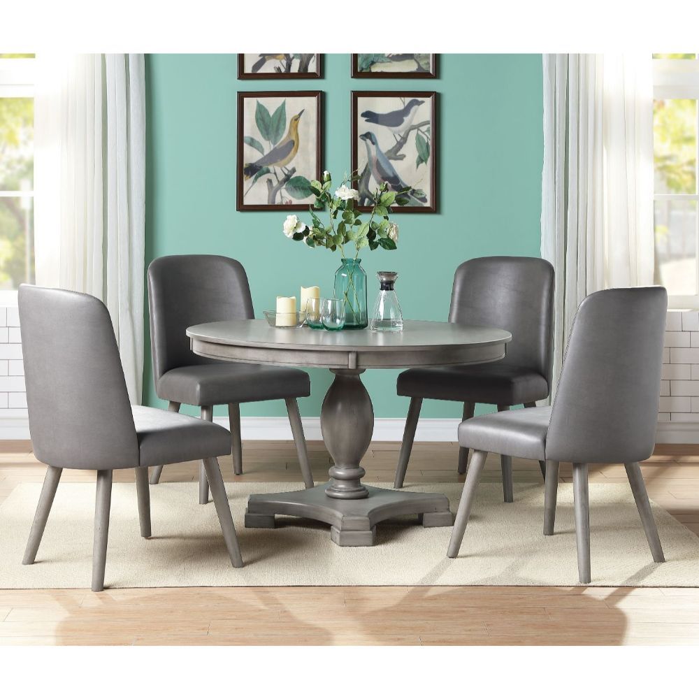 Waylon - 30" Dining Table - Gray Oak, dark gray