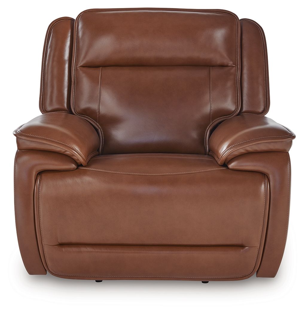 Ashley Furniture Healy Pier - Power Recliner / Adj Headrest - Chocolate - Image 4