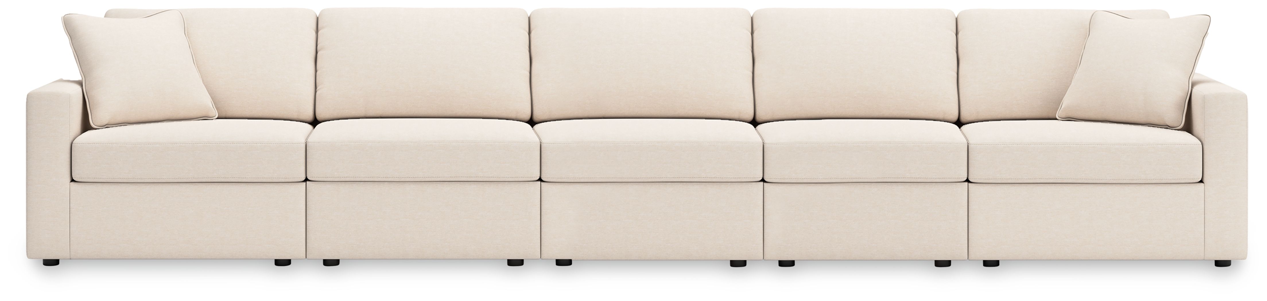 5 Pc · Sectional With 3 Armless Chairs