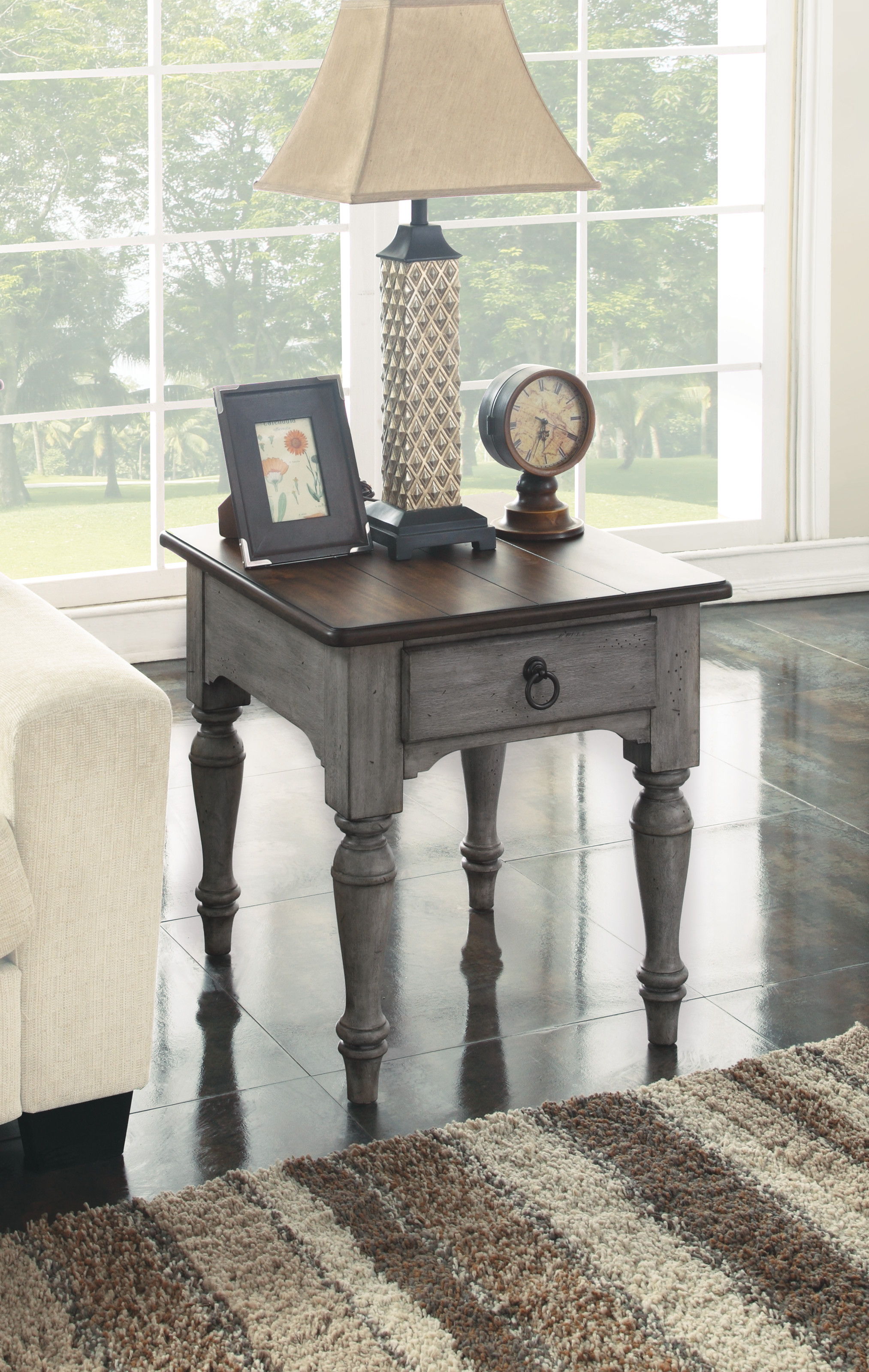 Plymouth - End Table - Gray, gray, view 7