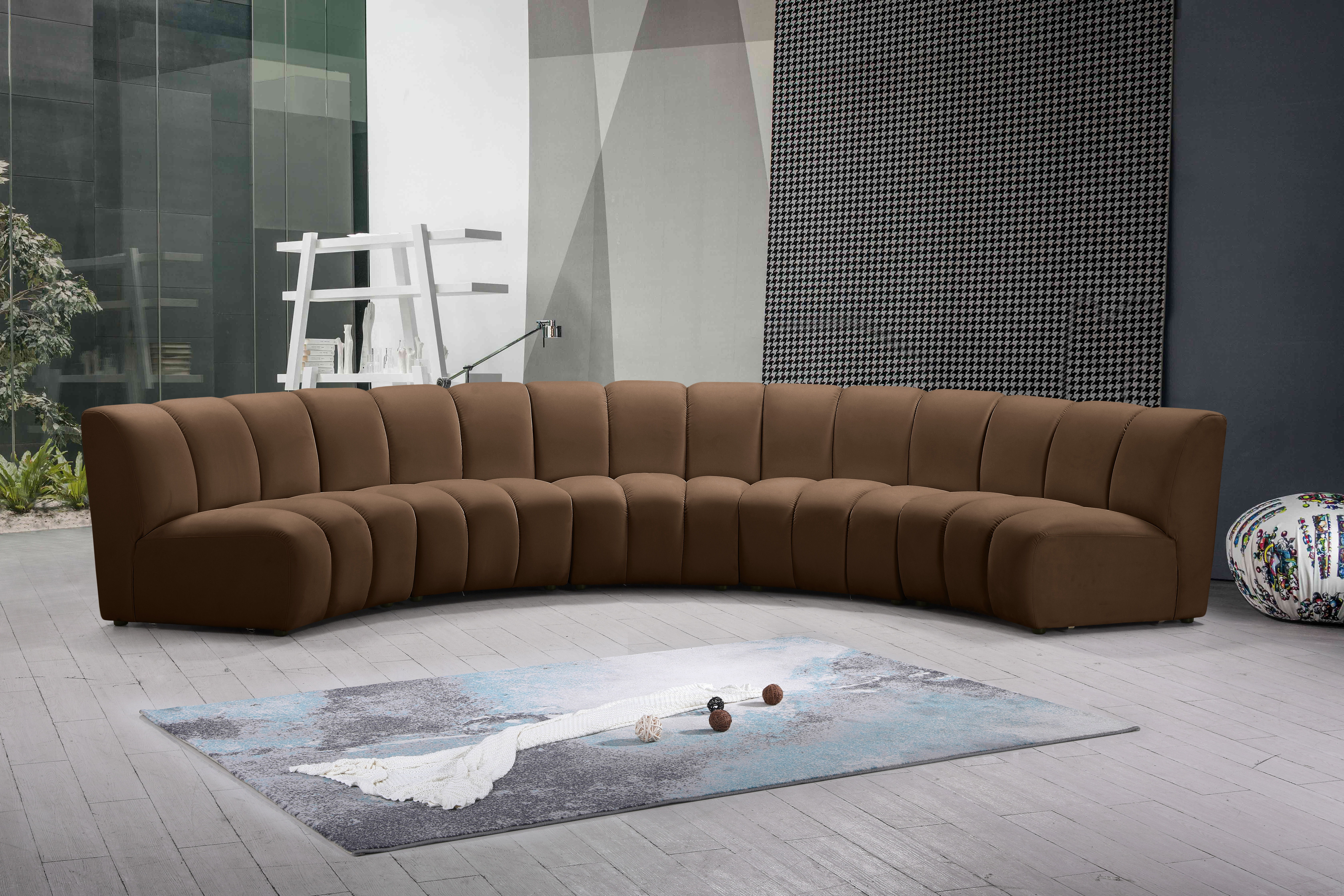 Infinity - 5 Piece Modular Sectional - Brown