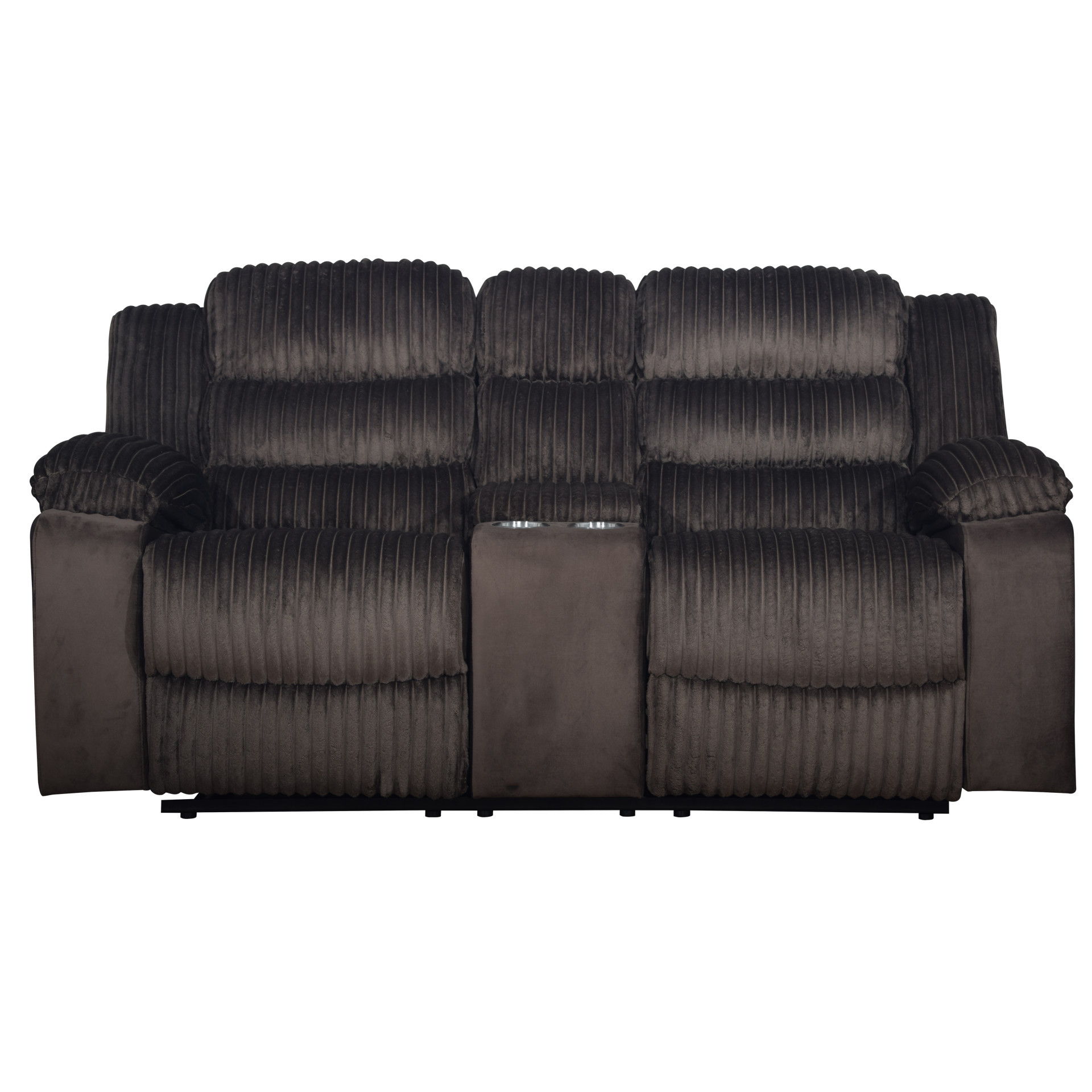 Willow - Console Loveseat With Dual Recliners - Brown