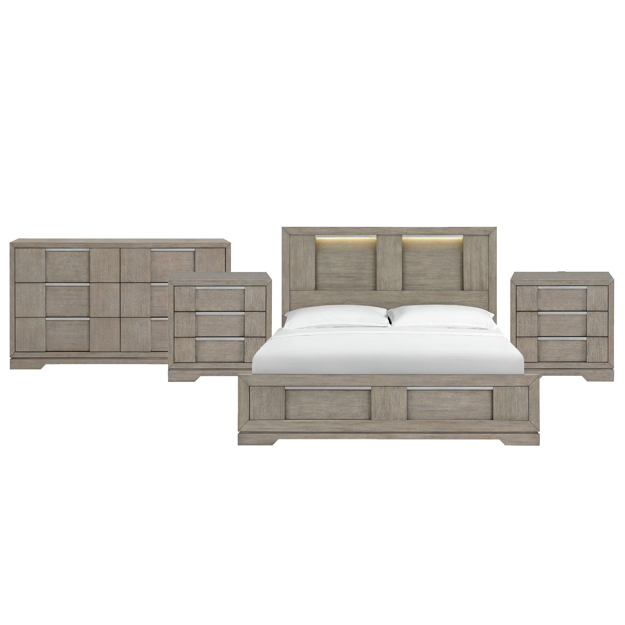 King · 4 Pc · Bedroom Set