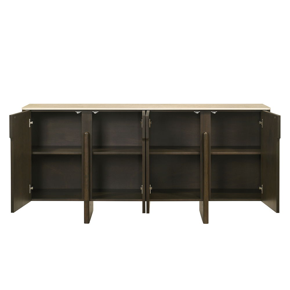 Davita - Server With Ceramic Top - Walnut, dark brown, view 4