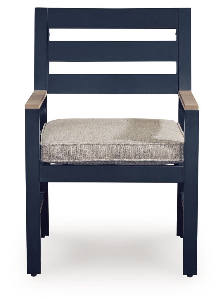 Ashley Furniture East Beach - Arm Chair With Cushion (Set of 2) - Blue - Image 4