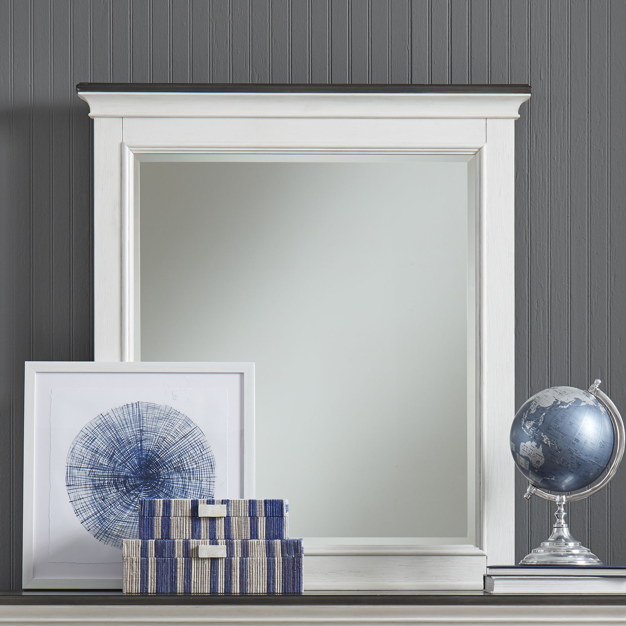 Liberty Furniture Allyson Park - Crown Mirror - Two Toned