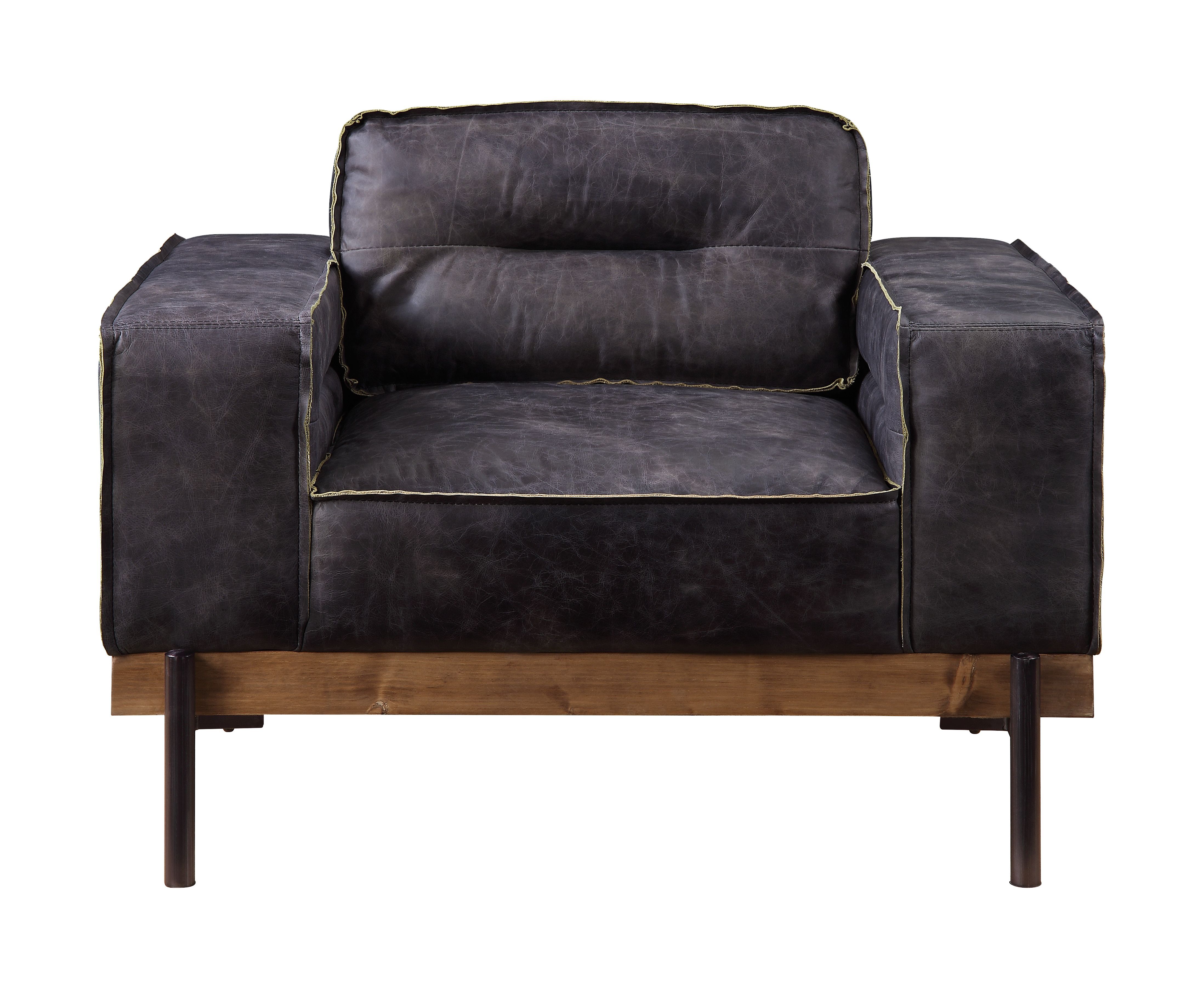 Silchester - Chair - Antique Ebony Top Grain Leather, black, view 2