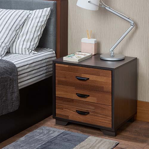 Eloy - Accent Table - Walnut & Espresso, dark brown