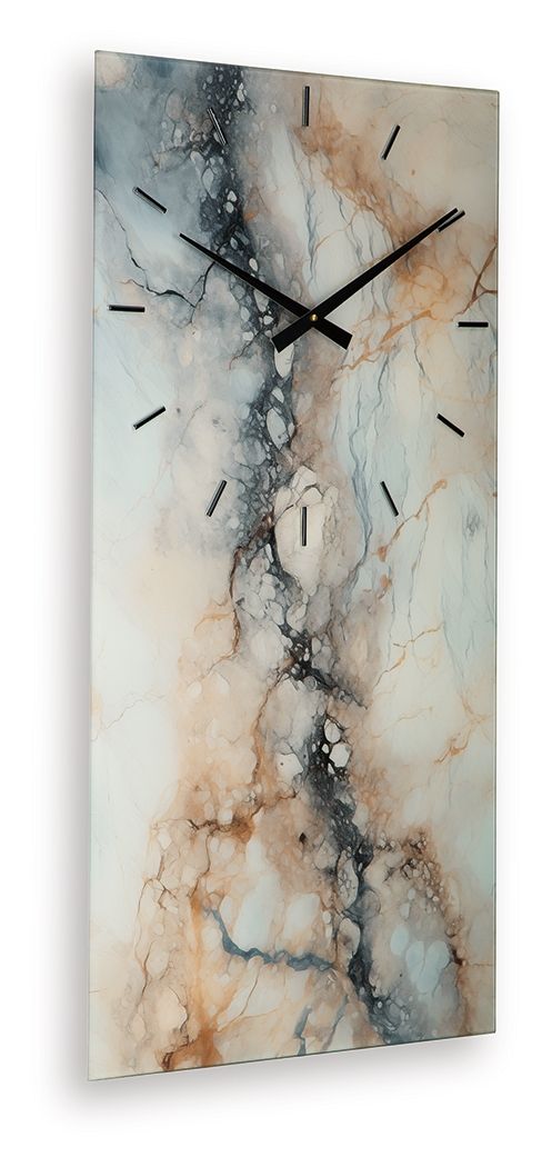 Teague - Wall Clock - Brown / Gray / Ivory