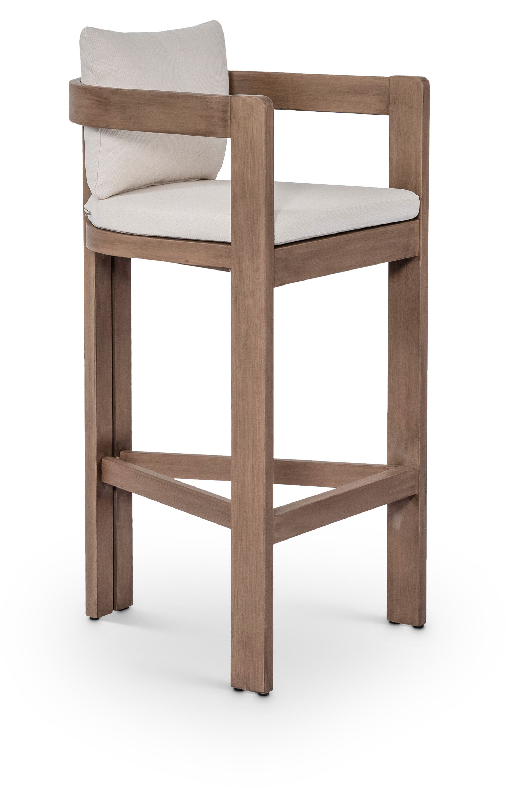 Newport - Water Resistant Fabric Upholstered Outdoor Patio Bar Stool - Cream