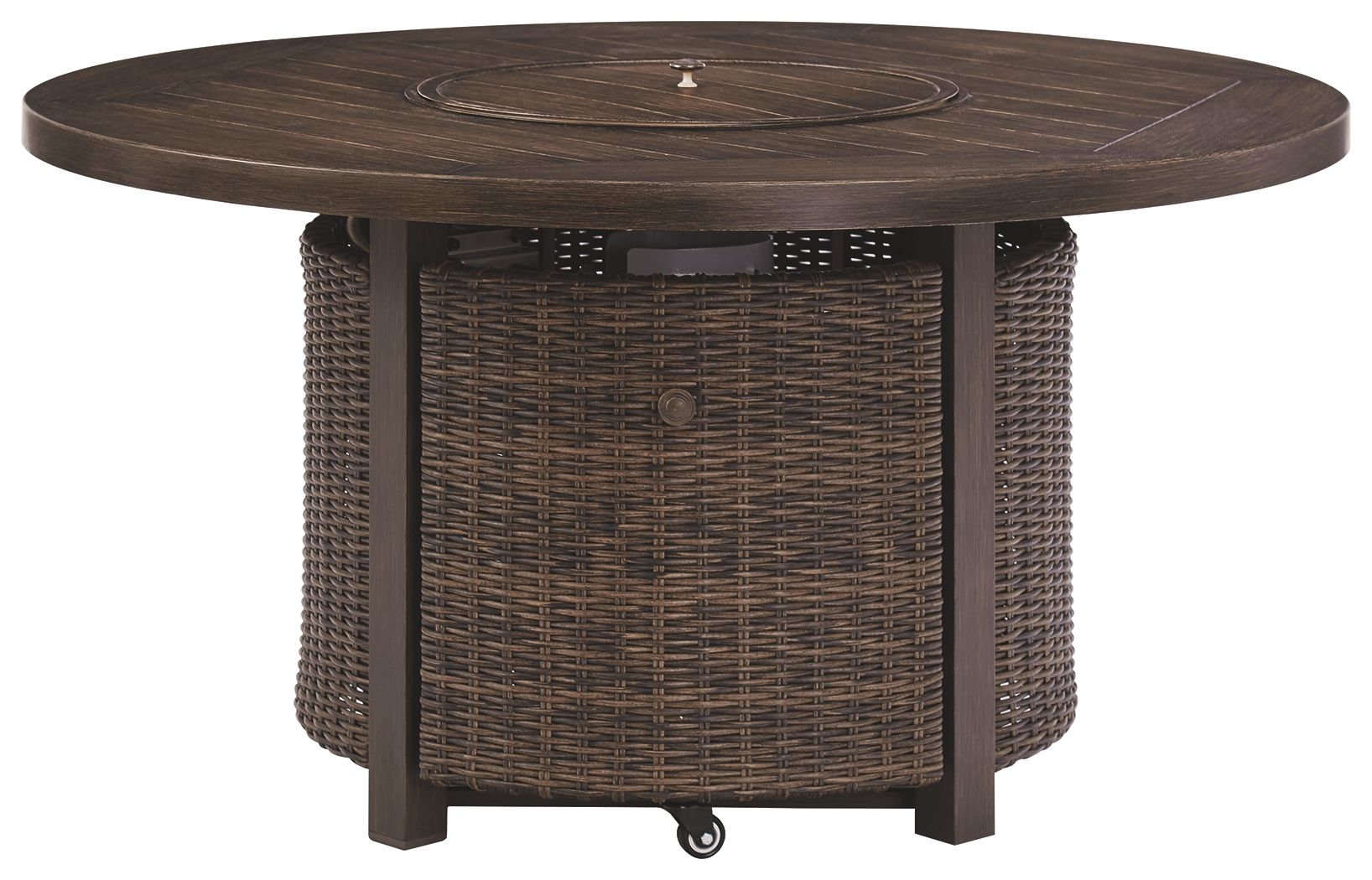 Ashley Furniture Paradise Trail - Round Fire Pit Table - Medium Brown - Image 6