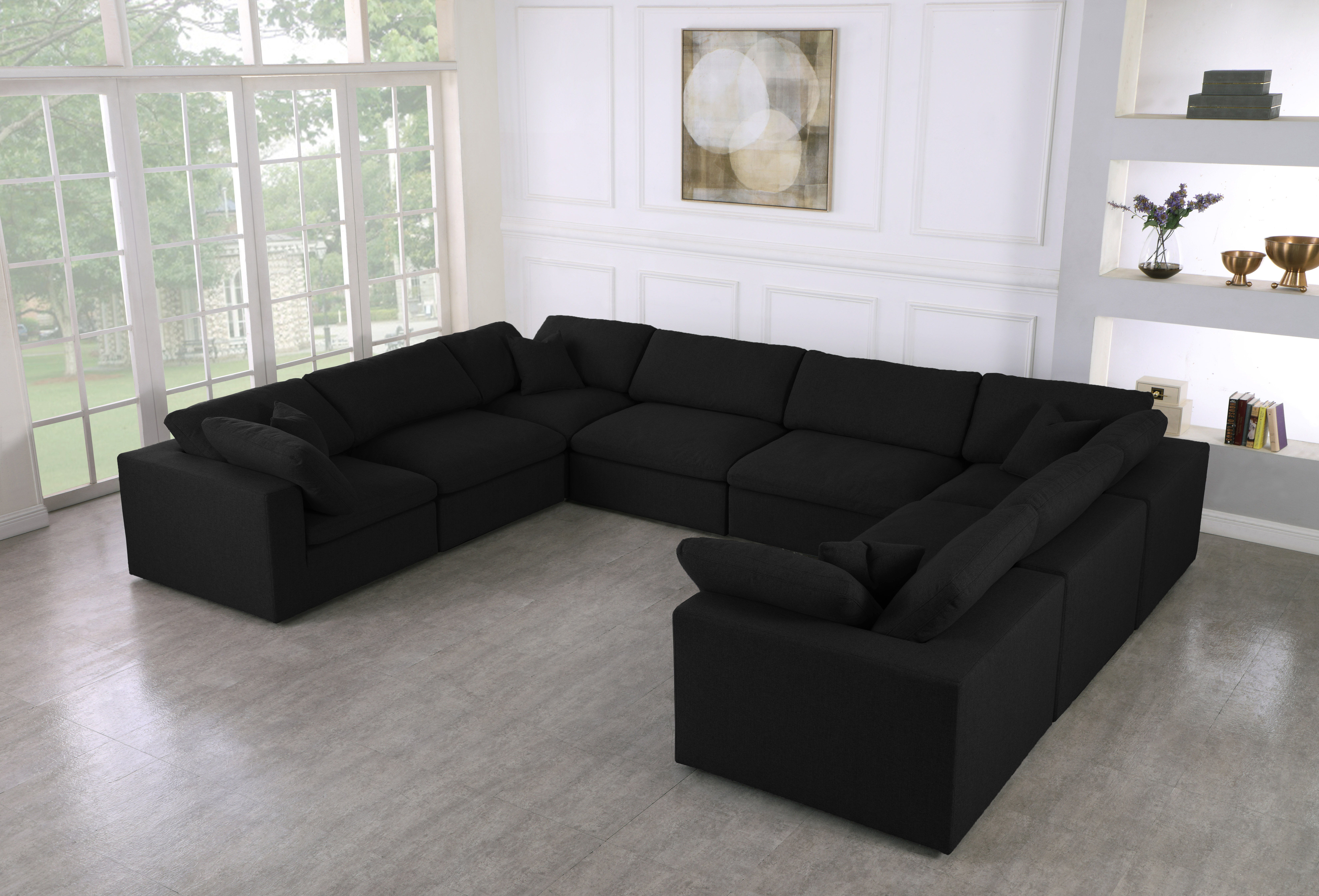 Serene - 8 Piece Modular Sectional - Black