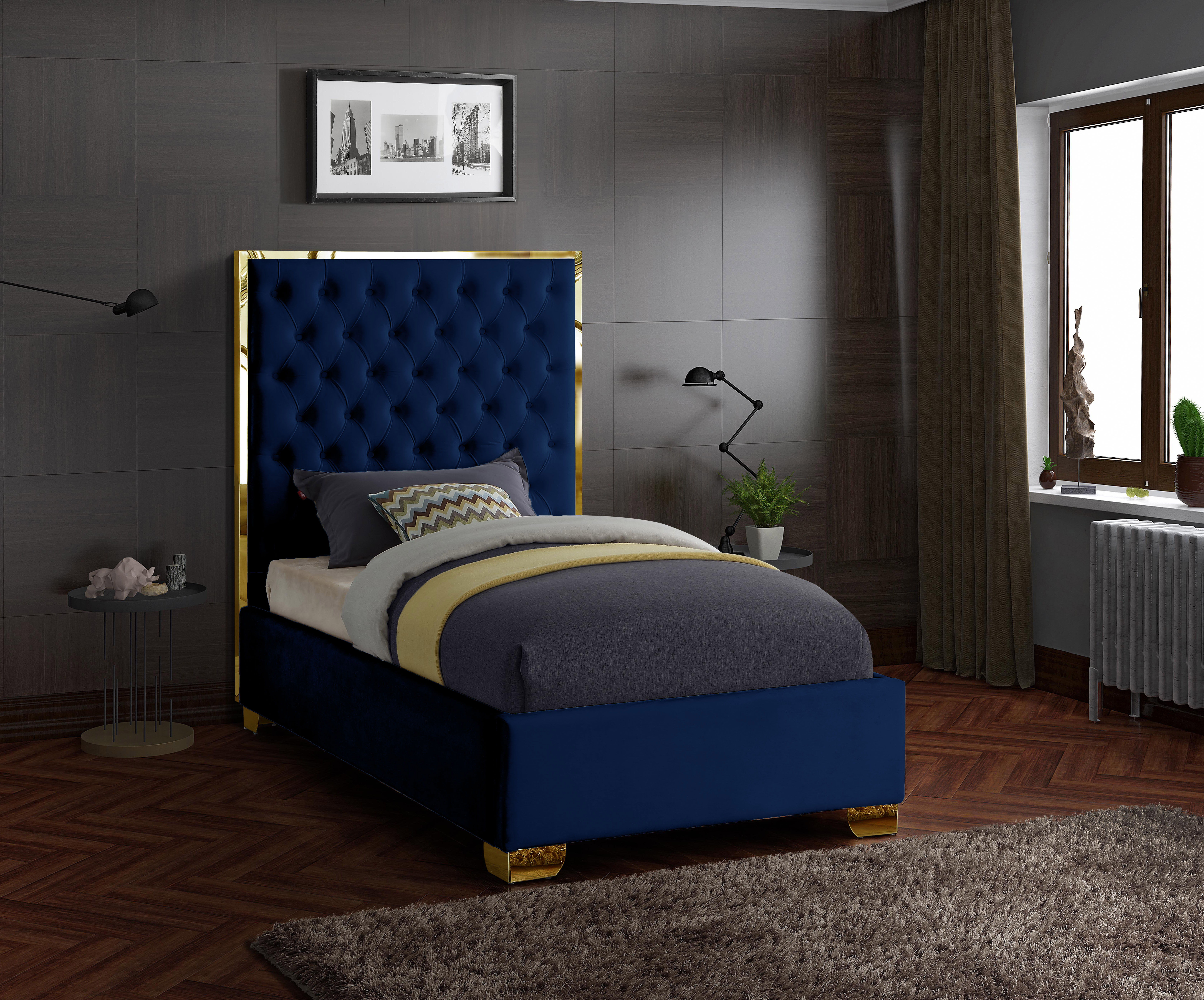 Lana - Twin Bed - Navy