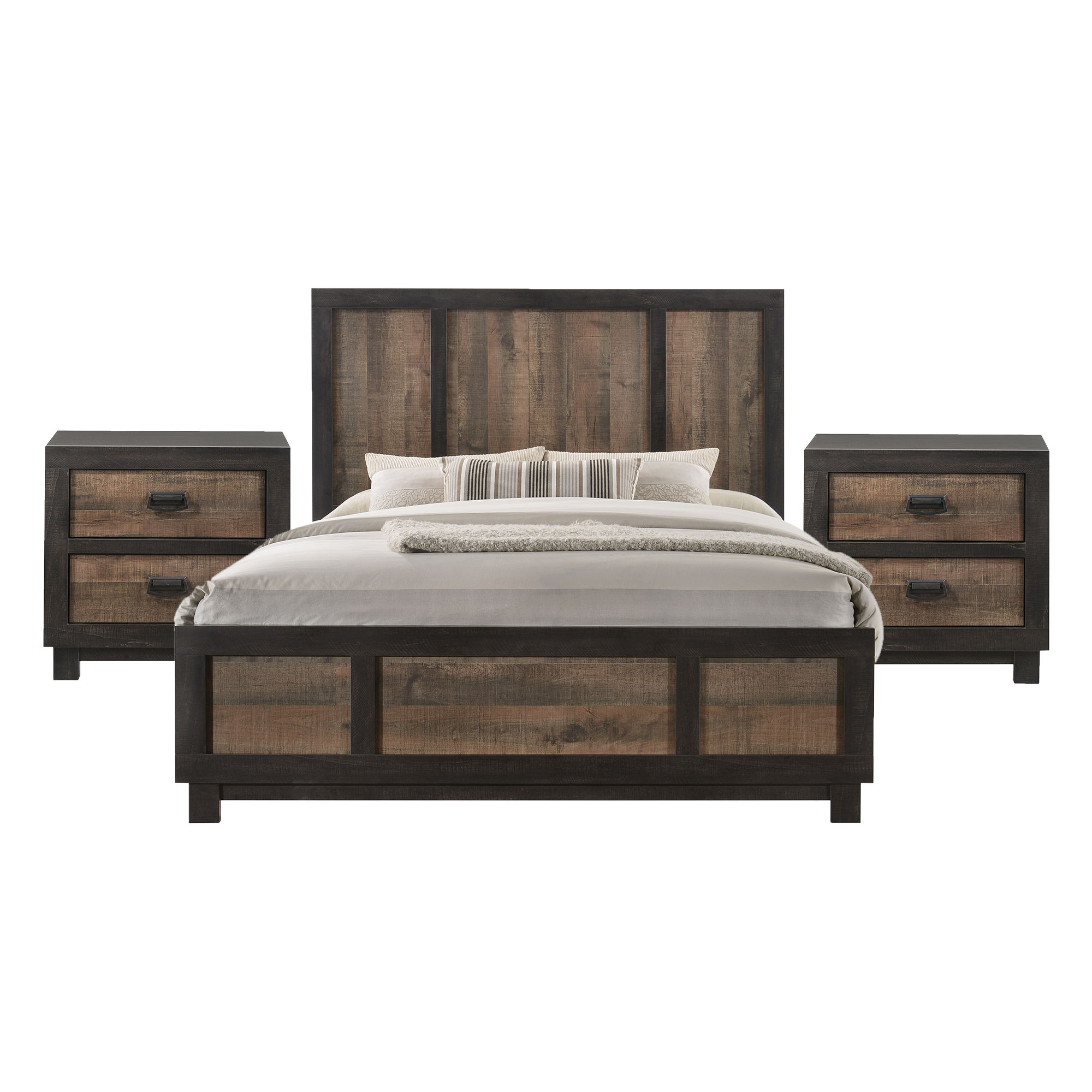 King · 3 Pc · Bedroom Set With 2 Nightstands