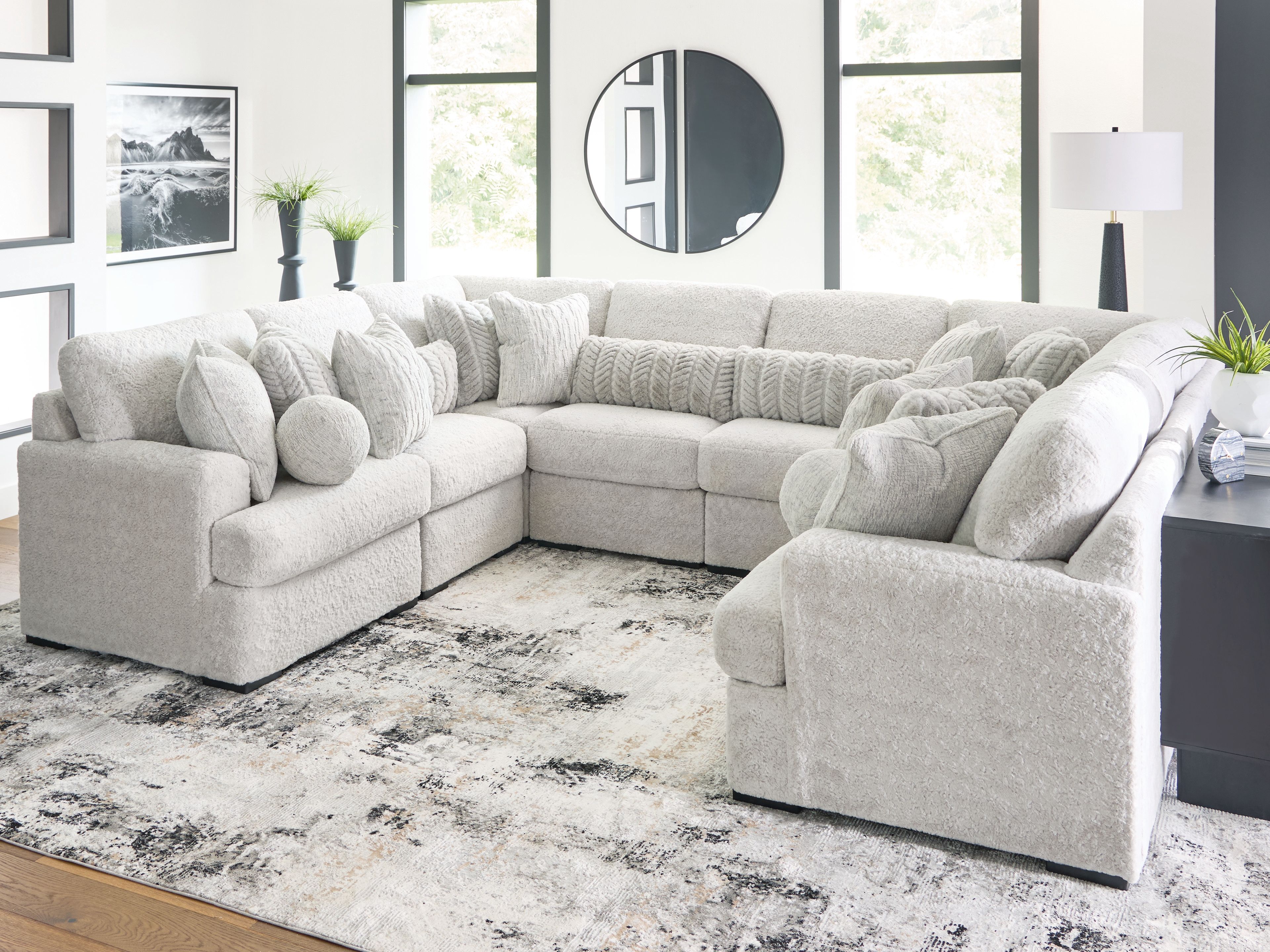 Ashley Furniture Cuddle Plush - 8-Piece Sectional - Arctic - Image 3