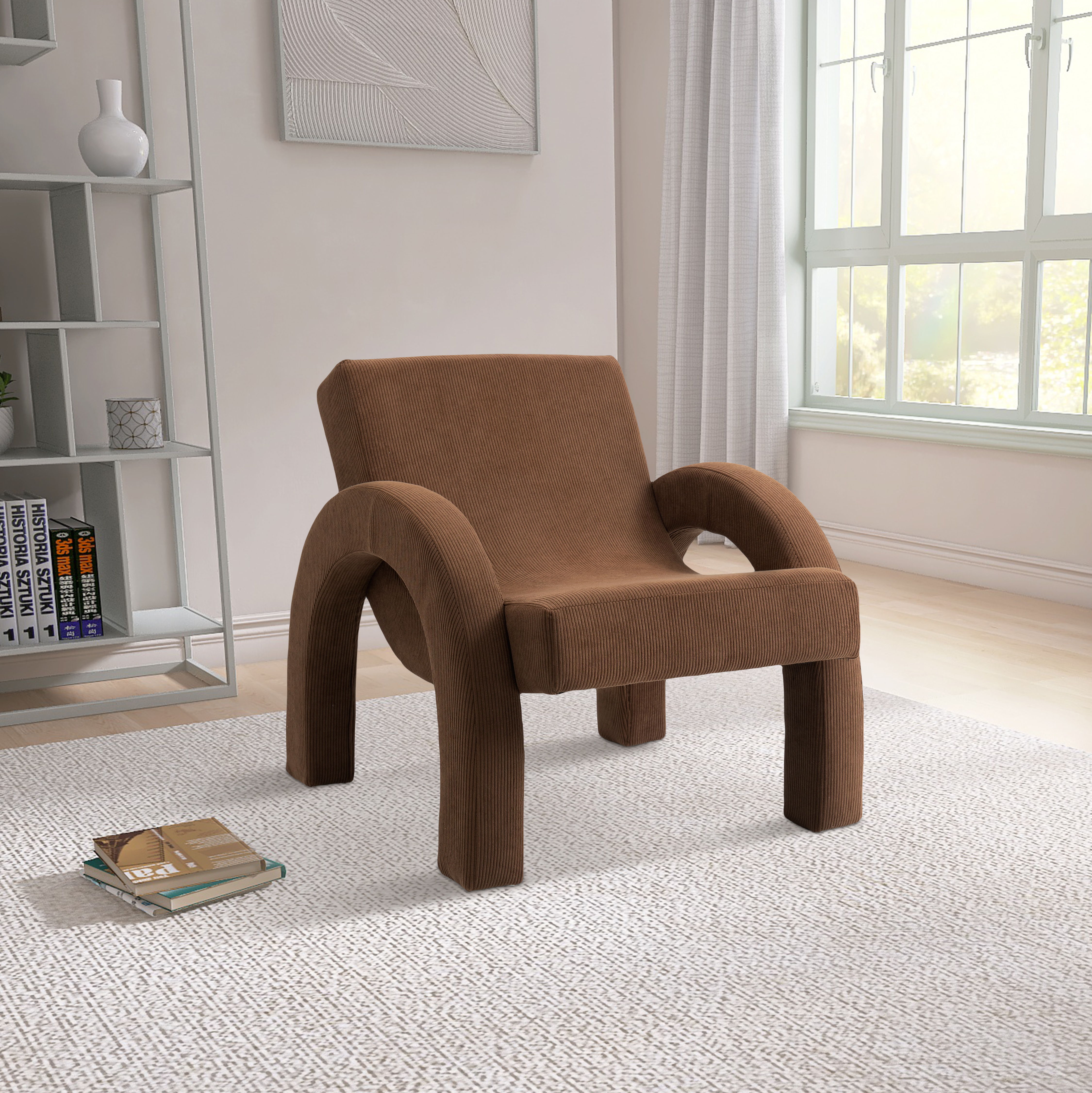 Corduroy - Accent Chair - Brown