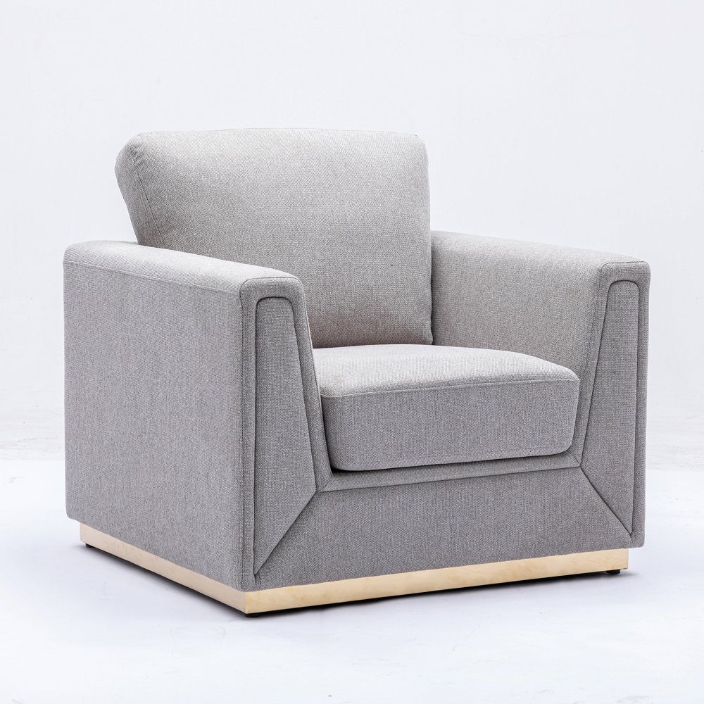 Valin - Chair - Gray Linen, light gray