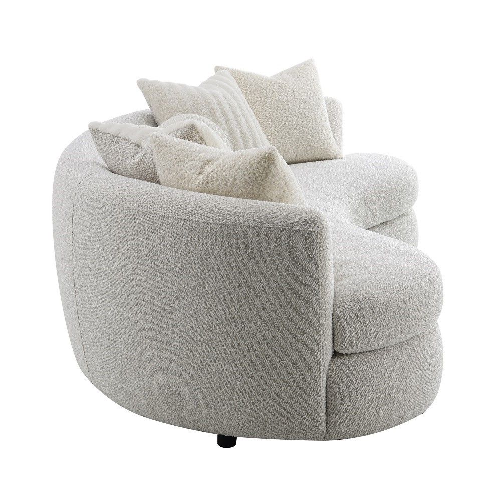 Iniko - Sofa With 6 Pillows - Beige Boucle, beige, view 2