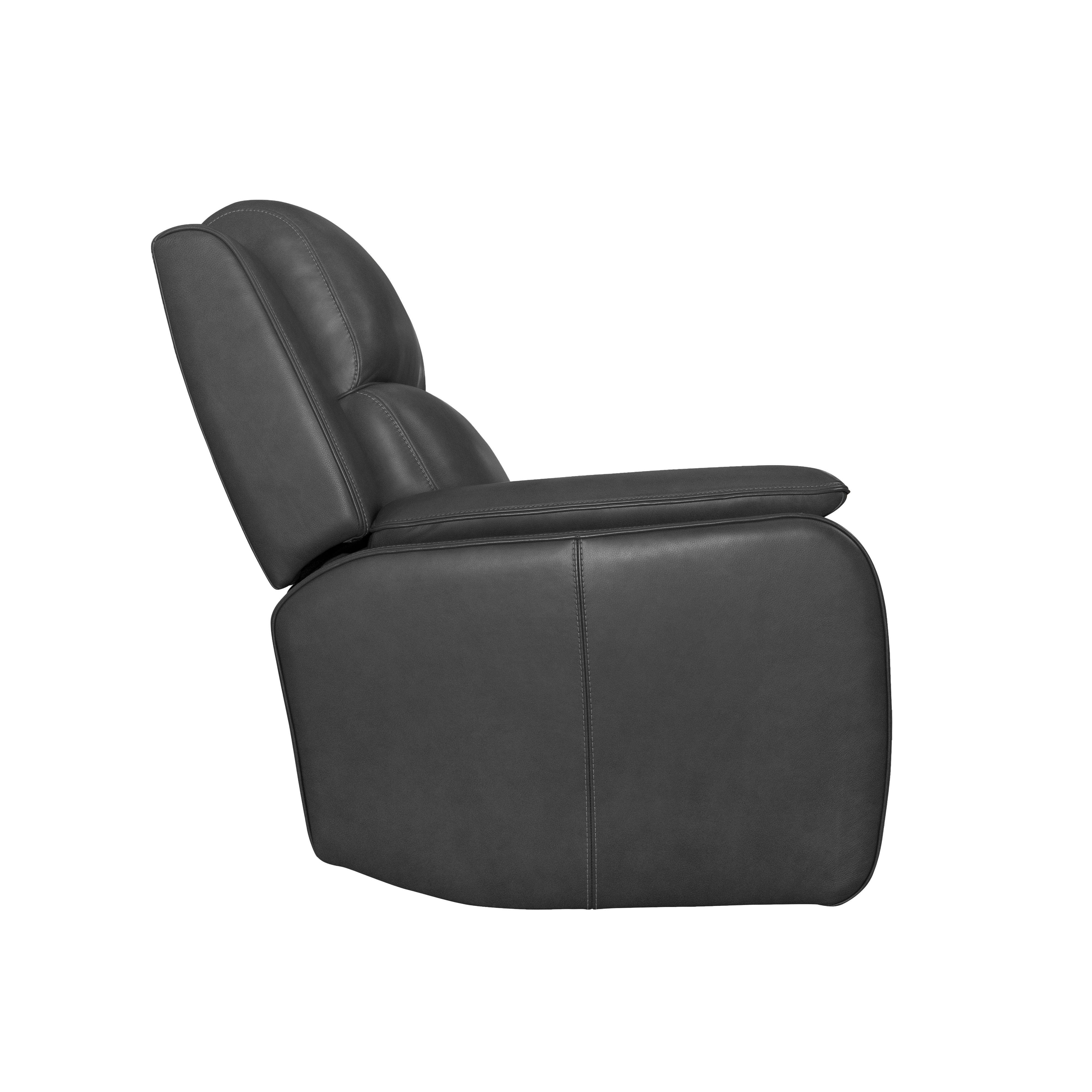 Ziggy - Power Recliner With Power Headrest, Lumbar, Heat & Massage - Iron, black, view 4