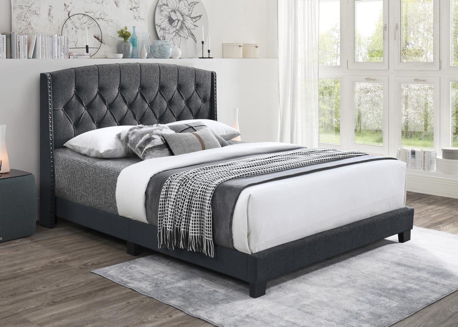 B595 - Queen Bed - Charcoal