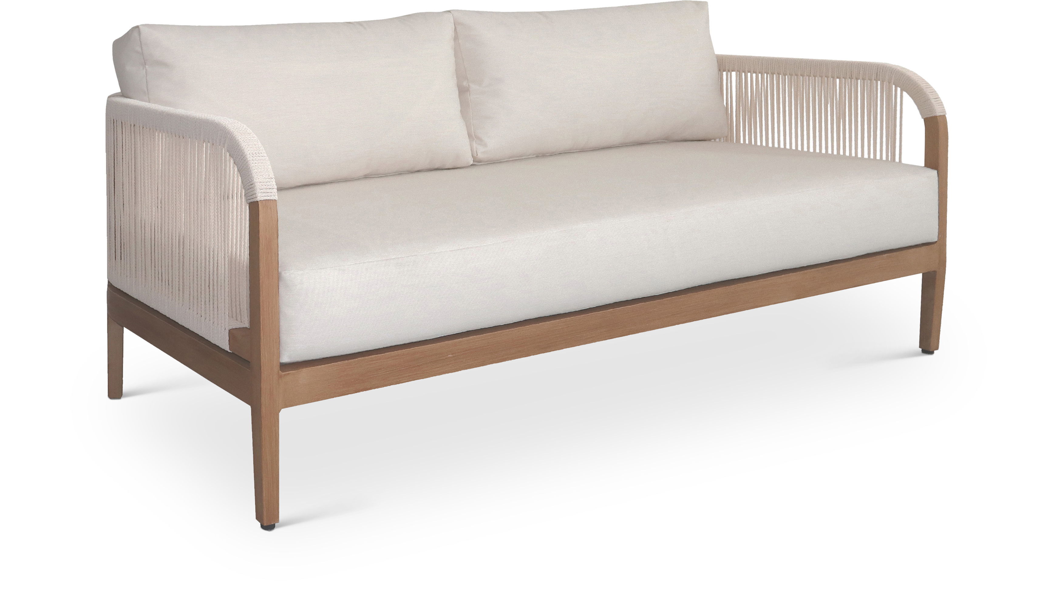 Maui - Water Resistant Outdoor Patio Loveseat - Cream