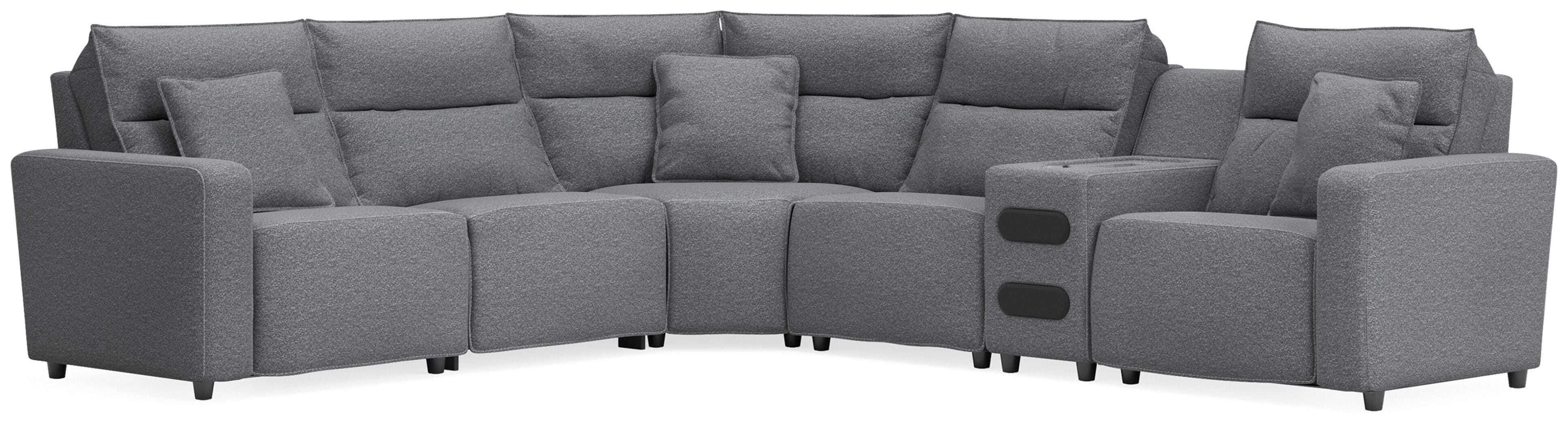 6 Pc · Power Reclining Sectional With Audio Console