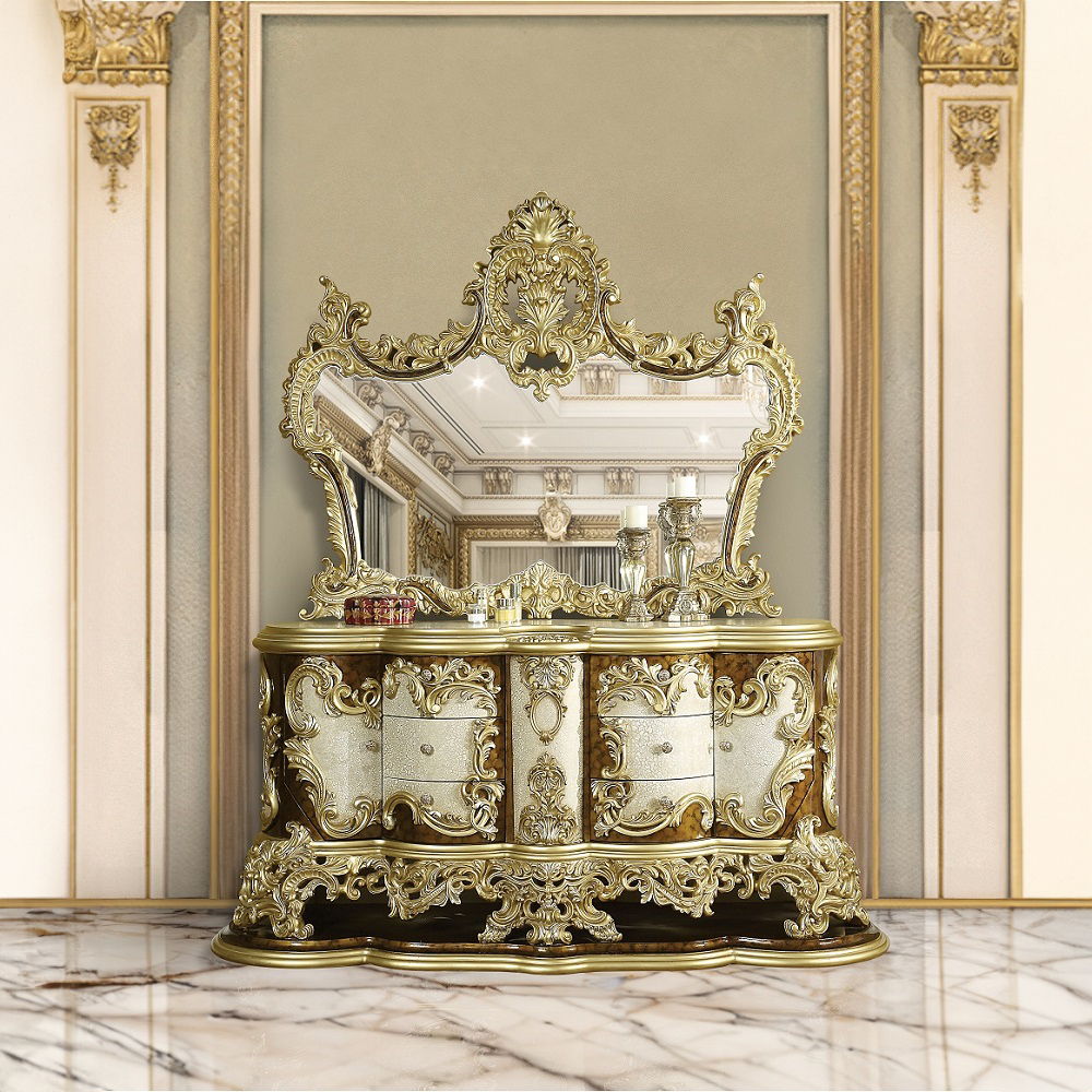 Desiderius - Dresser - Antique Gold & Hand Painted Brown, gold, view 6
