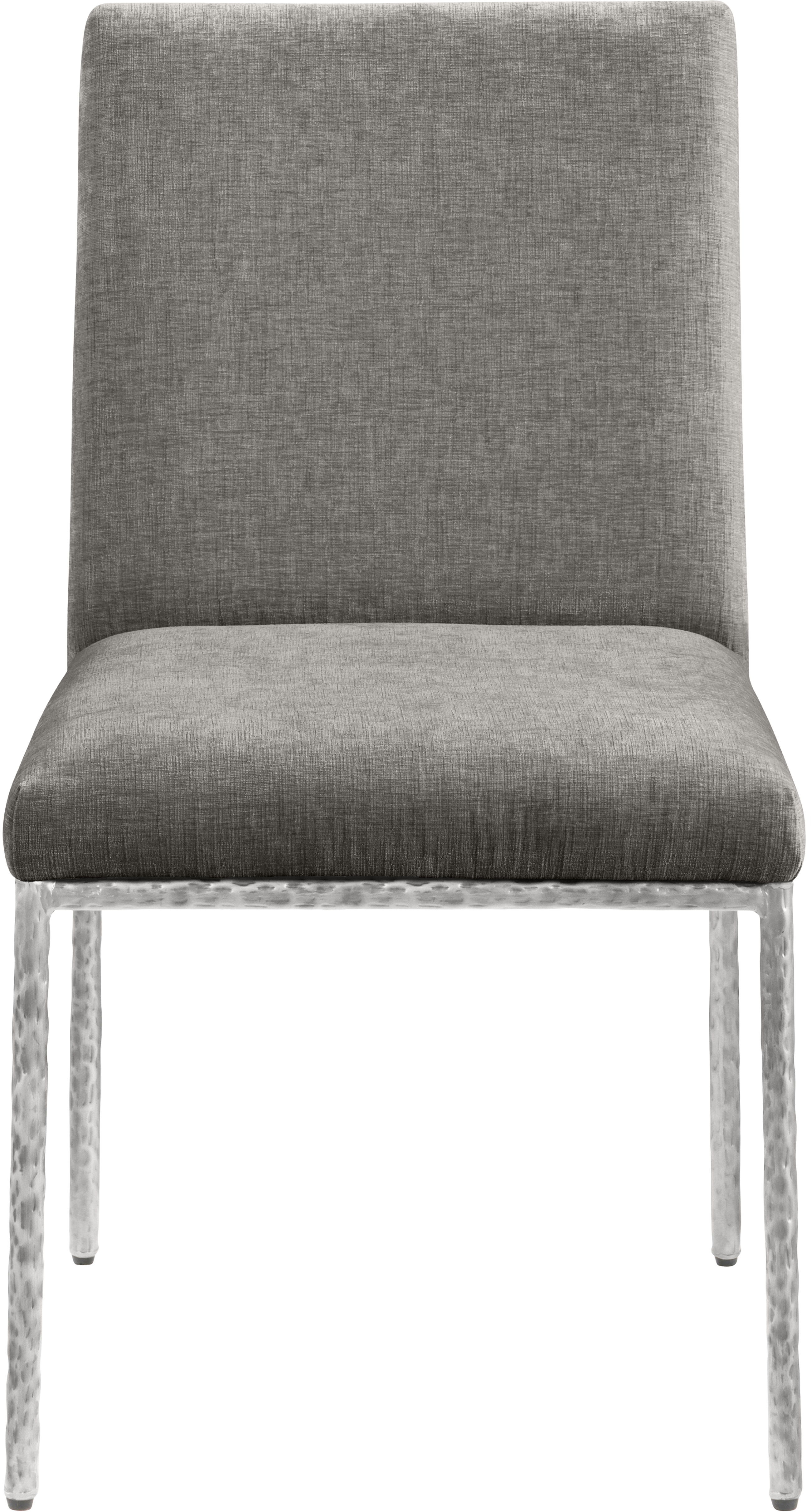 Reeves - Chenille Fabric Upholstered Dining Side Chair (Set of 2) - Gray