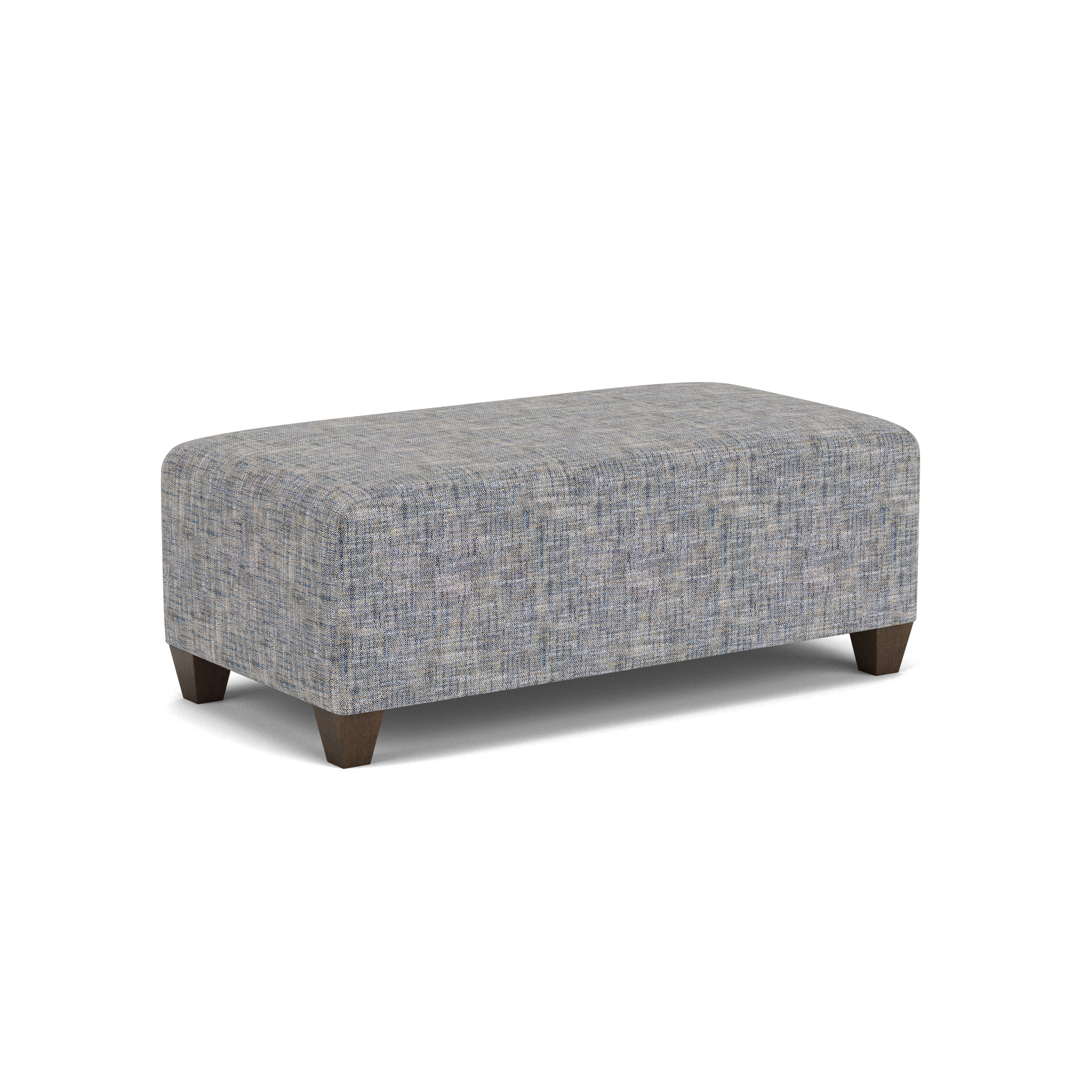 Cascade - Fabric Rectangular Cocktail Ottoman, light gray