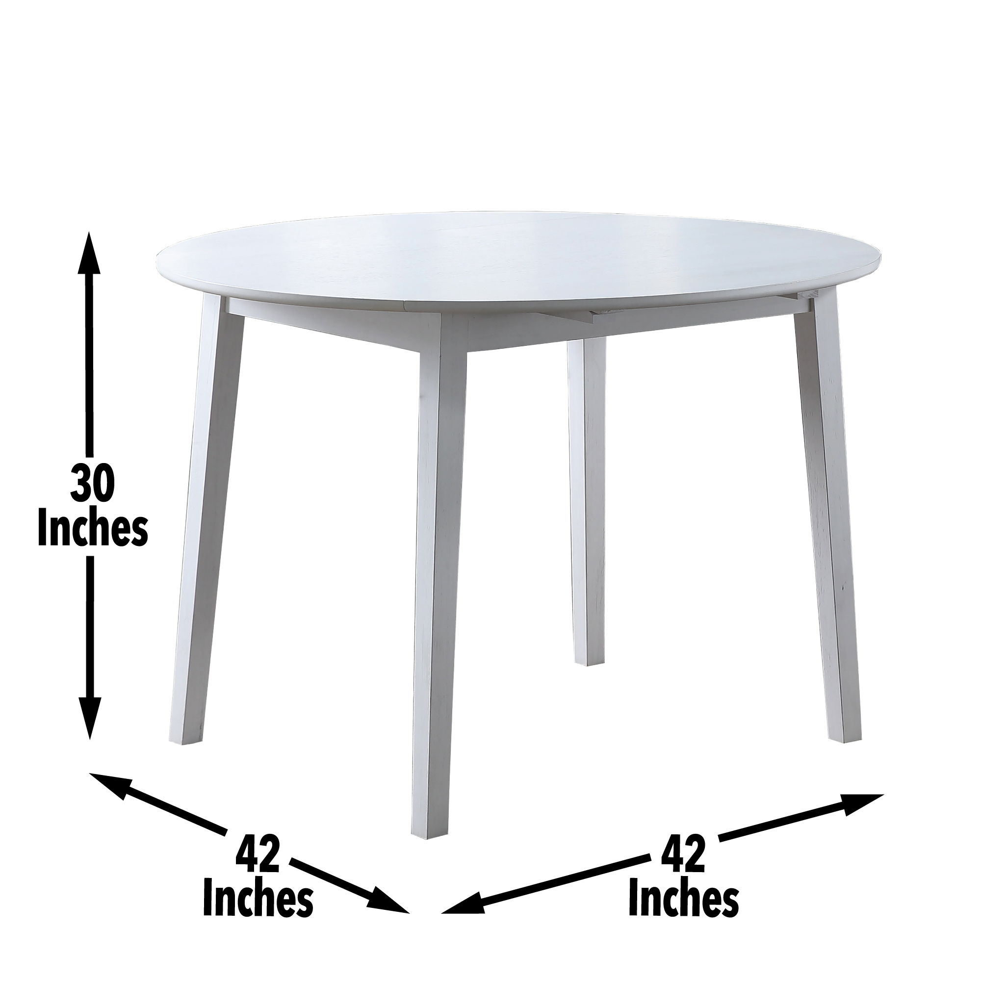 Naples - 3 Piece Drop Leaf Dining Set - White